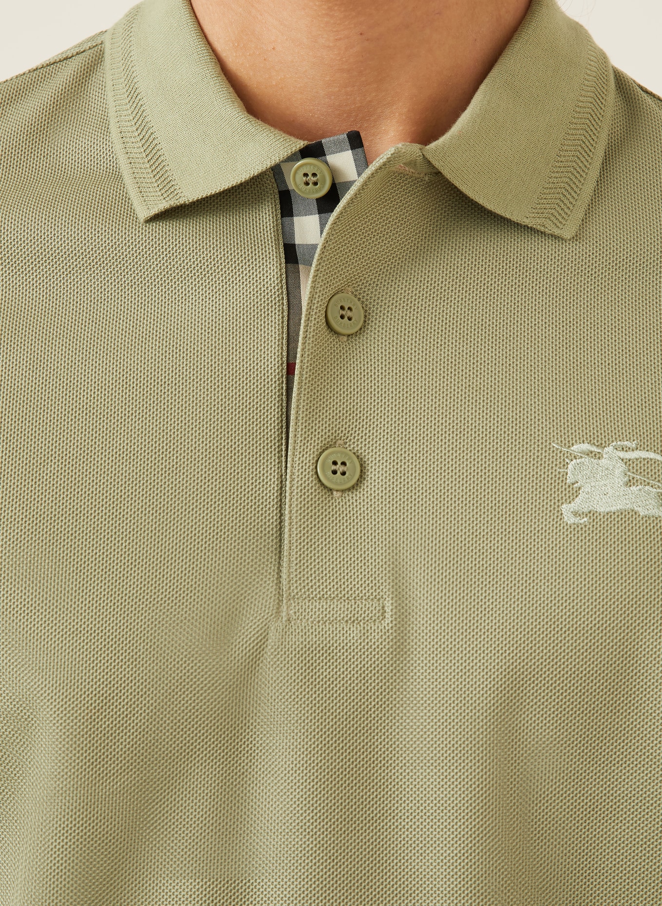 BURBERRY Piqué-Poloshirt EDDIE Slim Fit: HELLGRÜN