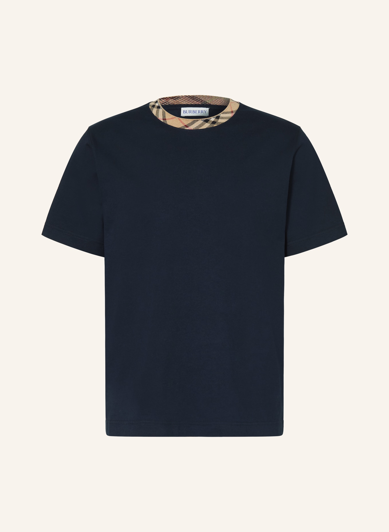 BURBERRY T-Shirt RYAN: DUNKELBLAU / BEIGE