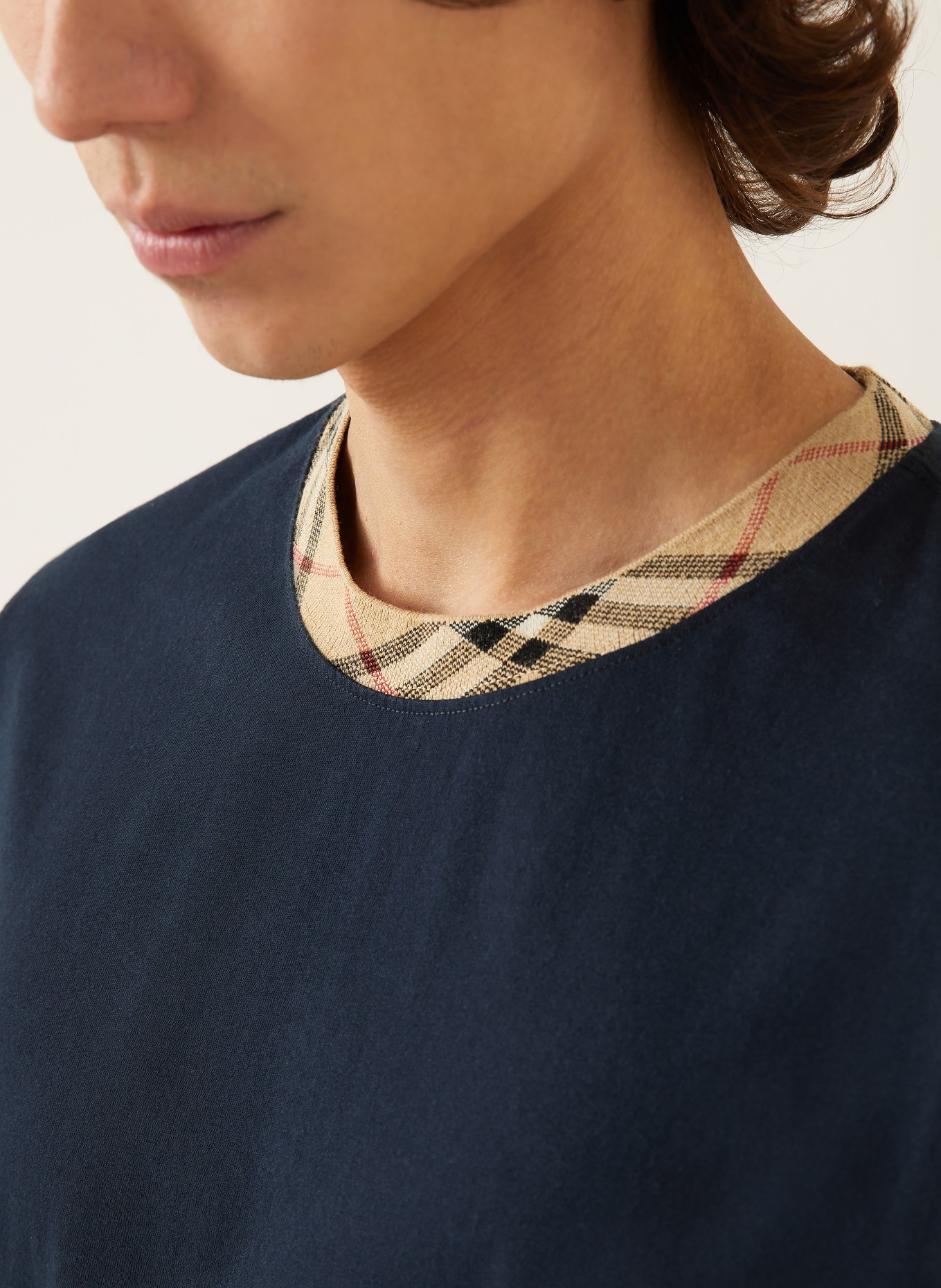 BURBERRY T-Shirt RYAN: DUNKELBLAU / BEIGE