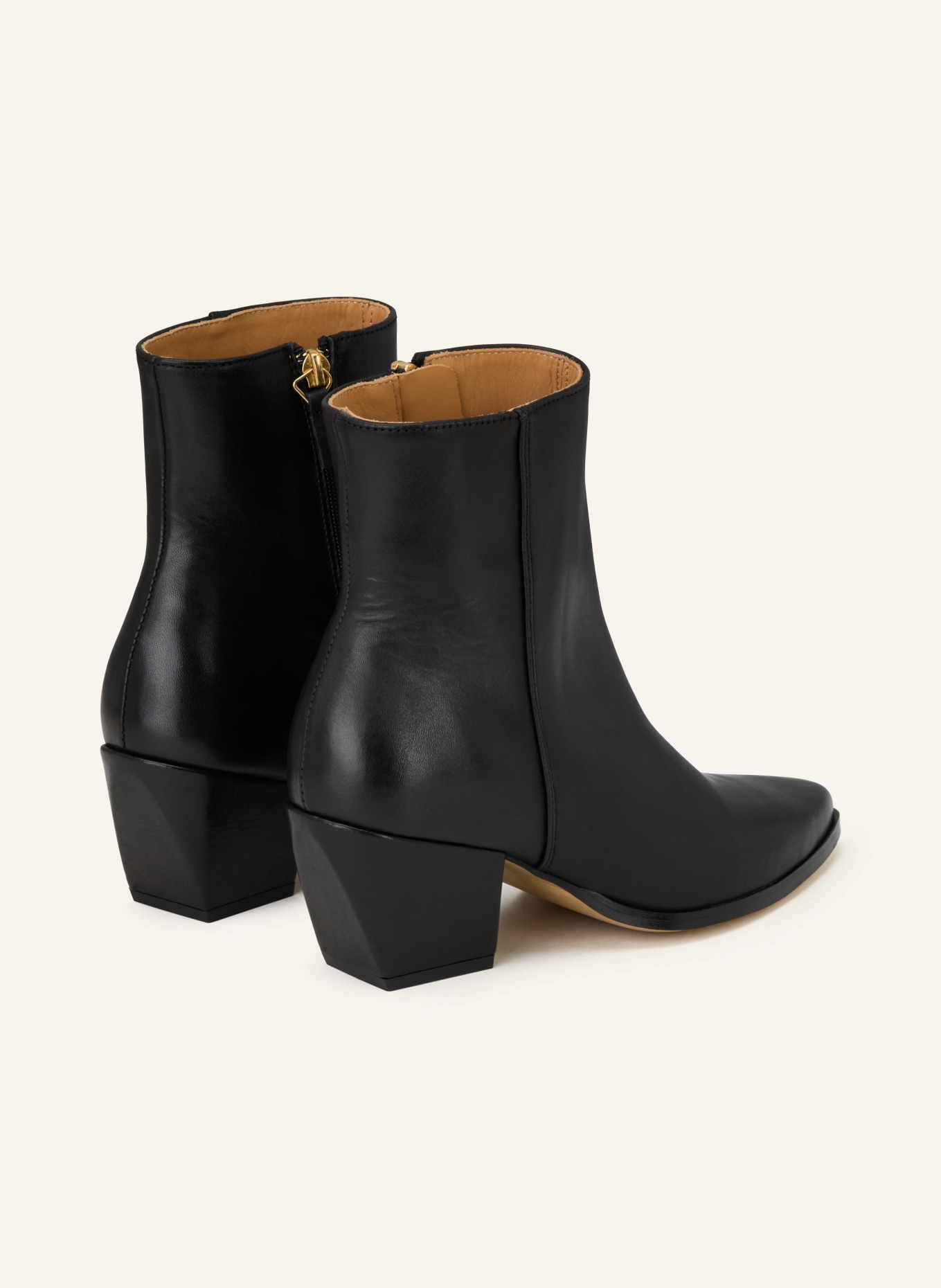 MRS & HUGS ankle boots: BLACK / GOLD