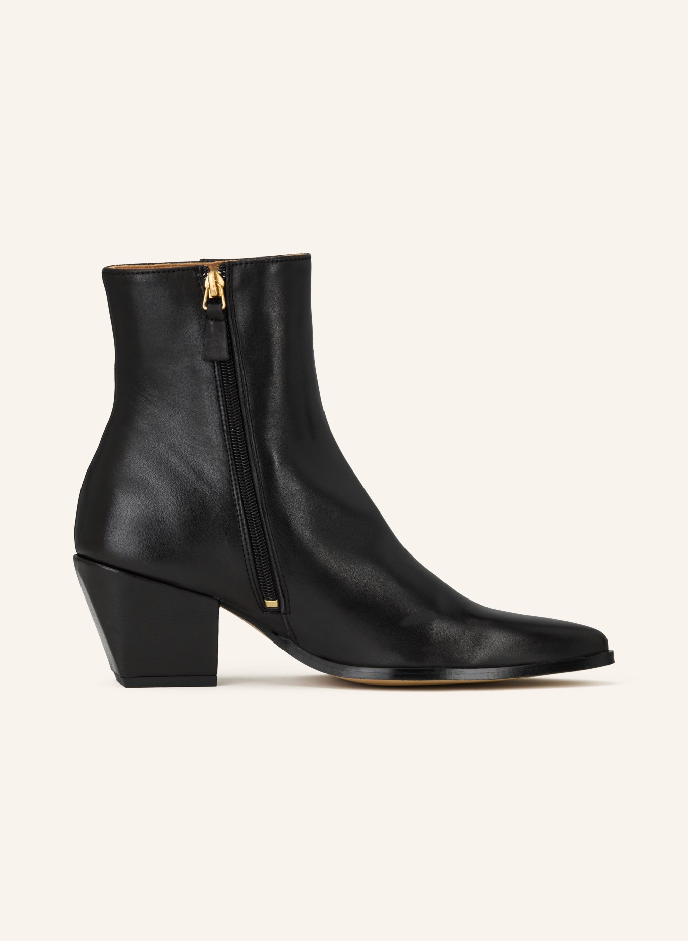 MRS & HUGS ankle boots: BLACK / GOLD