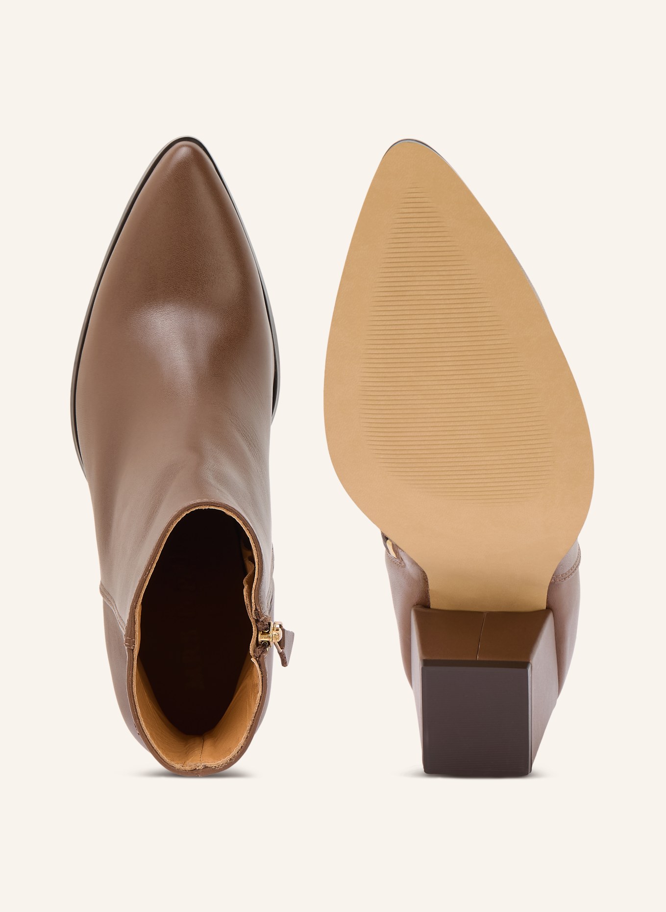 MRS & HUGS kotníkové boty: HNĚDÁ