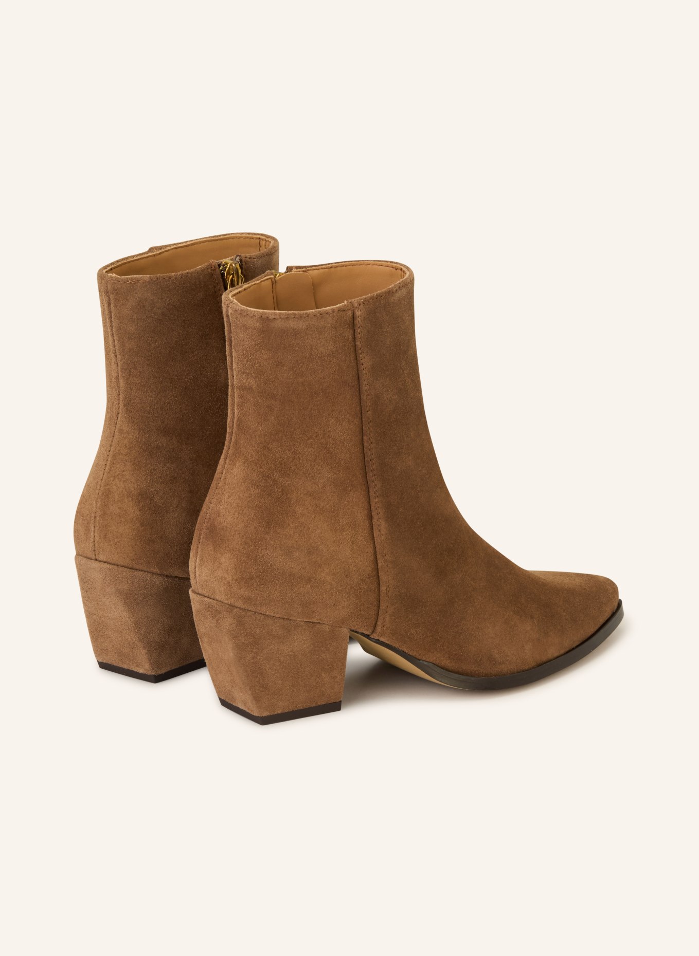 MRS & HUGS Stiefeletten: COGNAC / GOLD