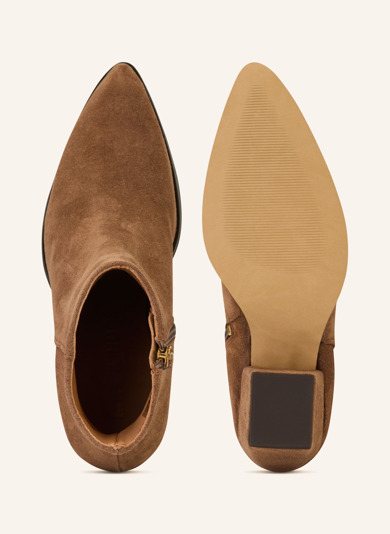 MRS & HUGS Stiefeletten: COGNAC / GOLD