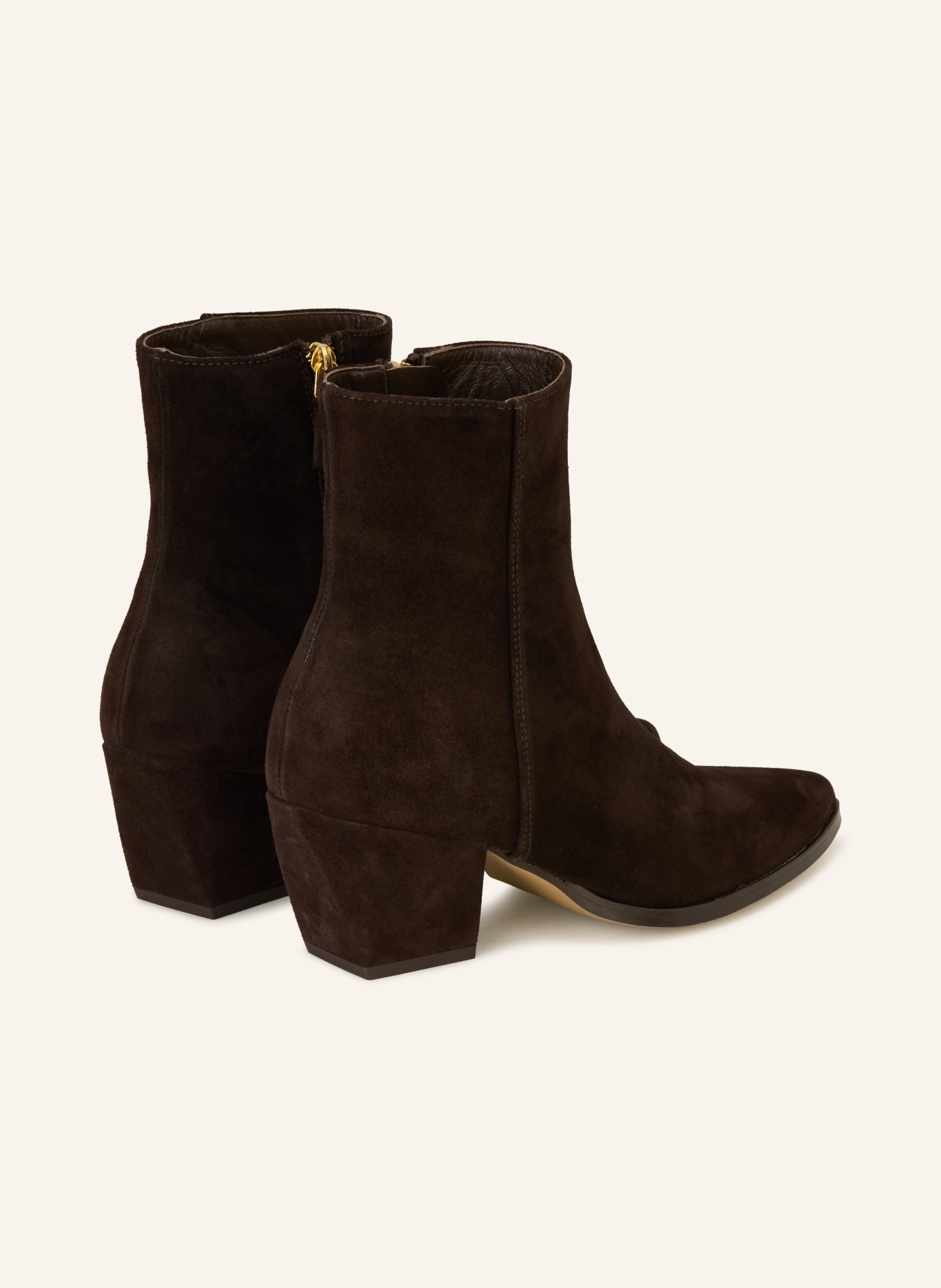 MRS & HUGS Stiefeletten: DUNKELBRAUN / GOLD