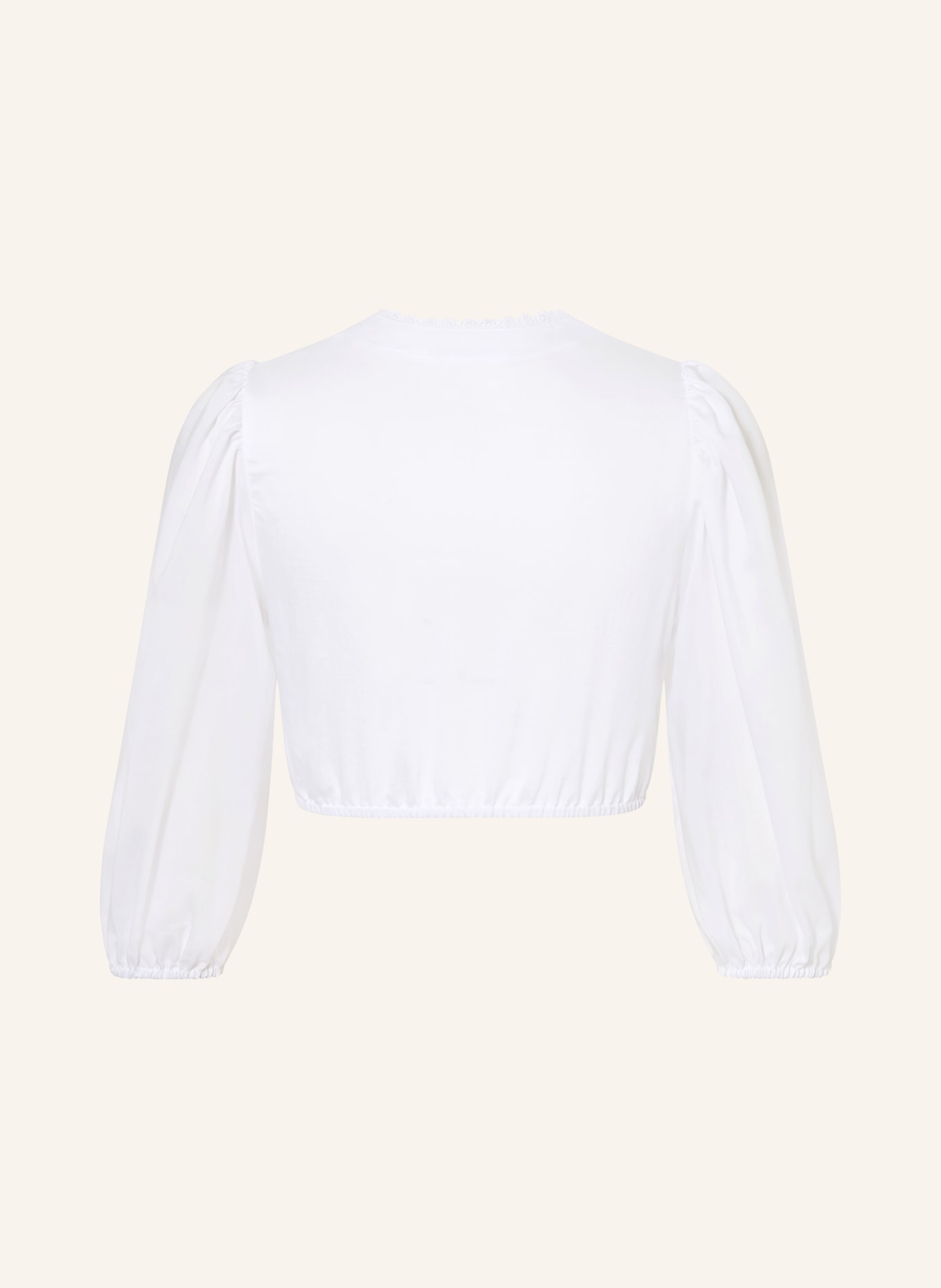 WALDORFF Dirndlbluse mit 3/4-Arm: WEISS