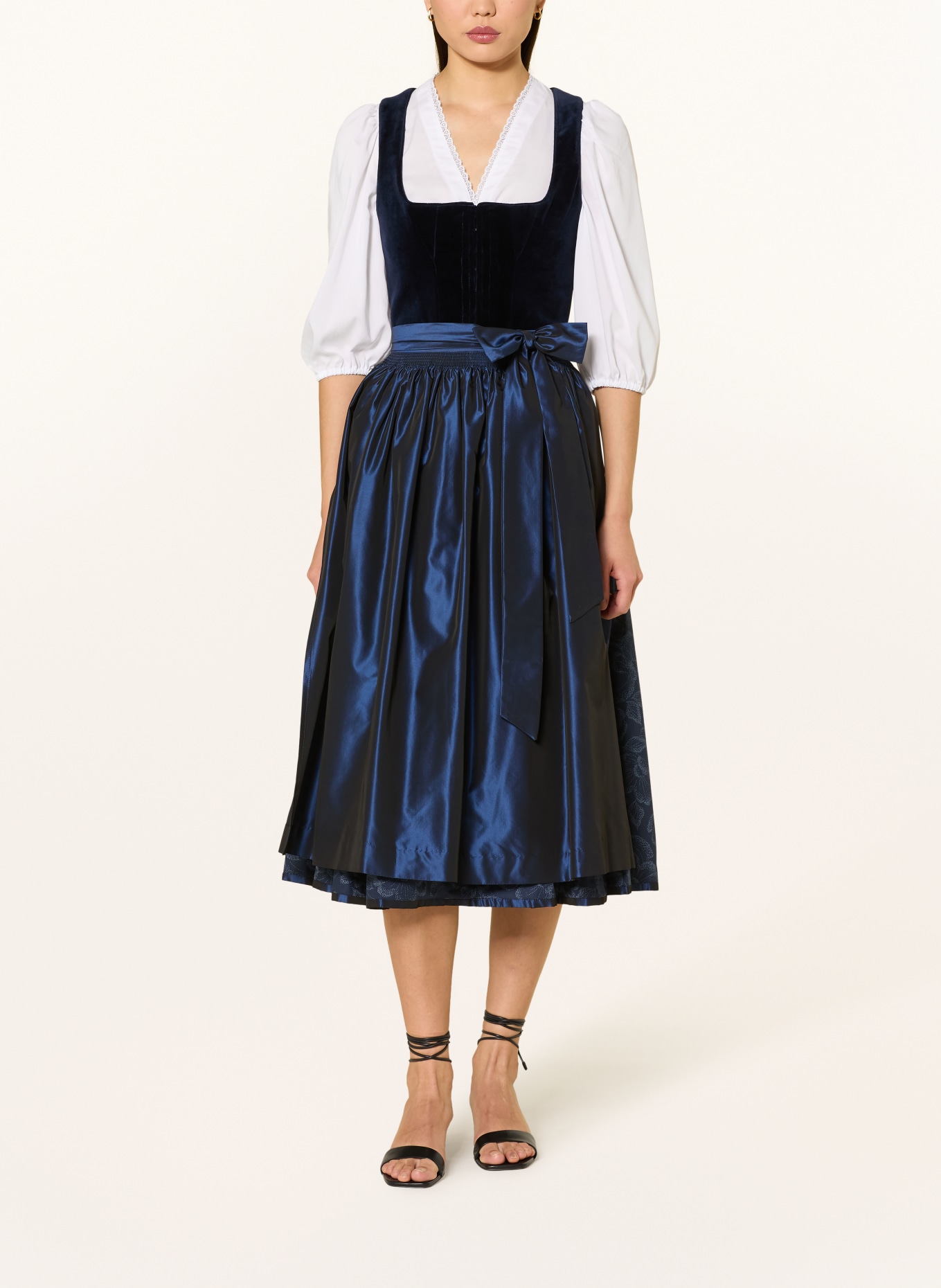 WALDORFF Dirndlbluse mit 3/4-Arm: WEISS