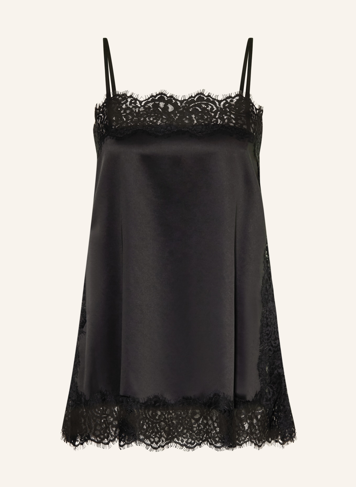 darling harbour Satintop mit Spitze: BLACK