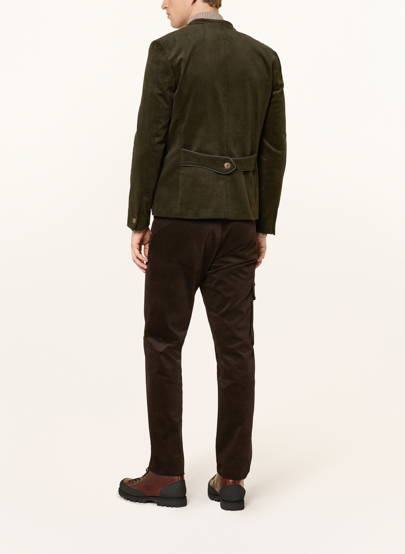 Grasegger NAUDERS slim fit corduroy jacket: DARK GREEN