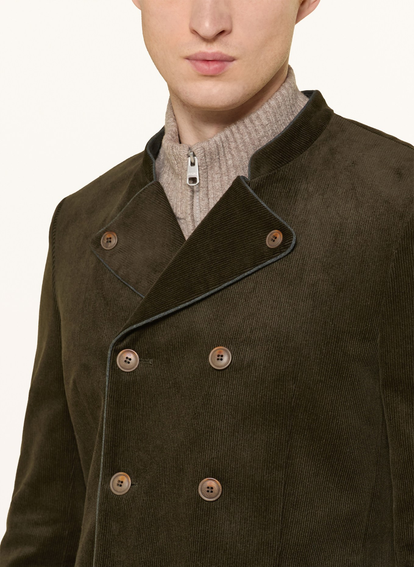 Grasegger NAUDERS slim fit corduroy jacket: DARK GREEN