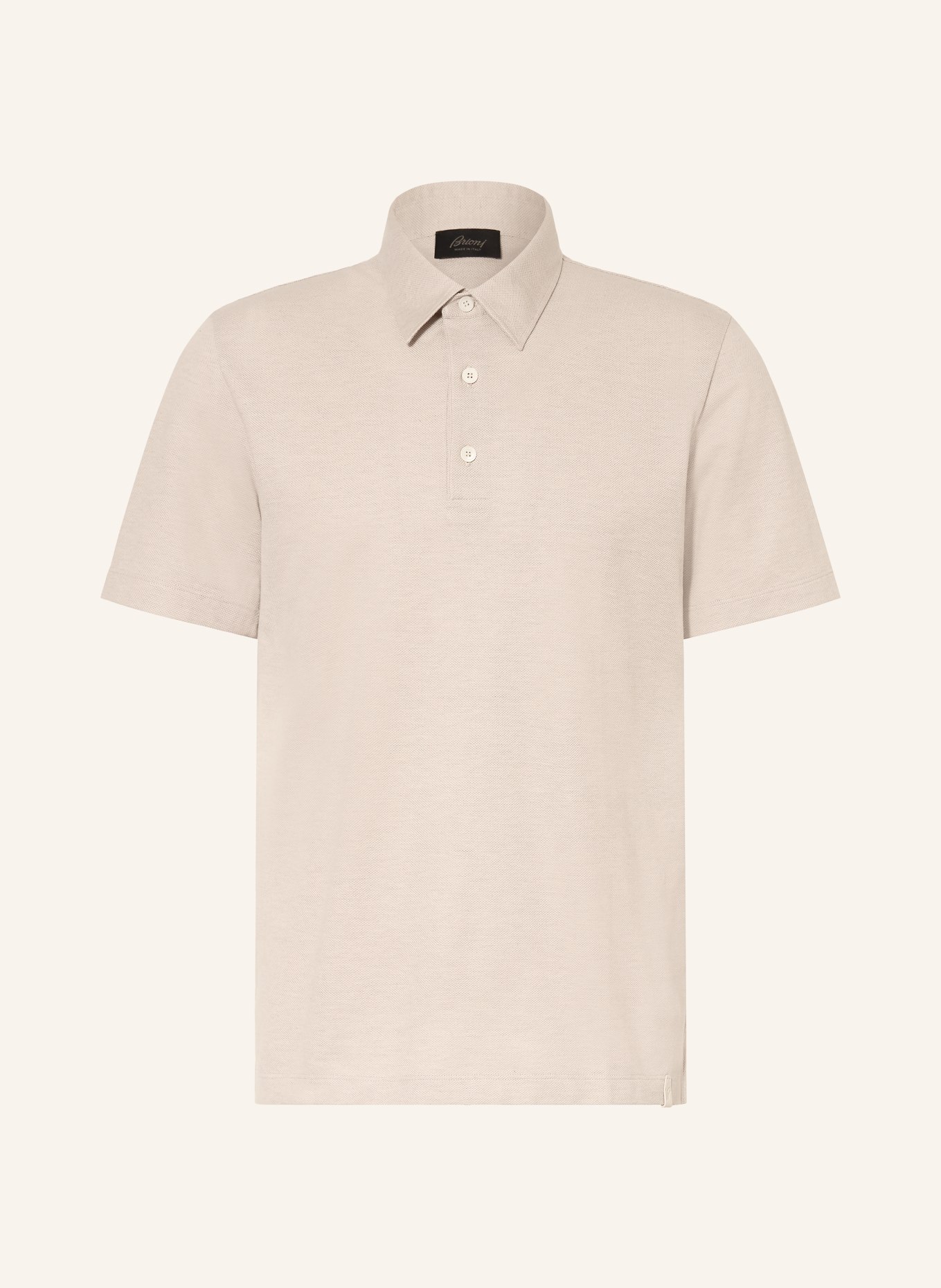Brioni Piqué-Poloshirt: BEIGE