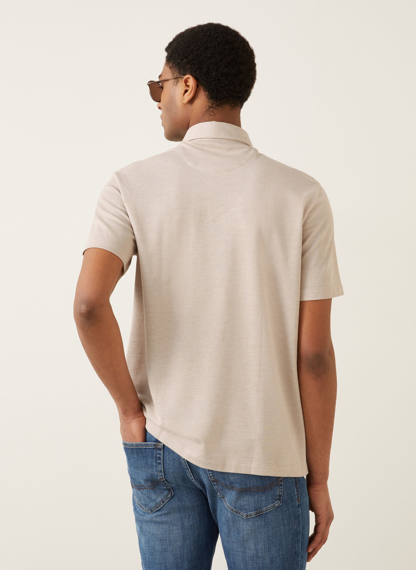 Brioni Piqué-Poloshirt: BEIGE