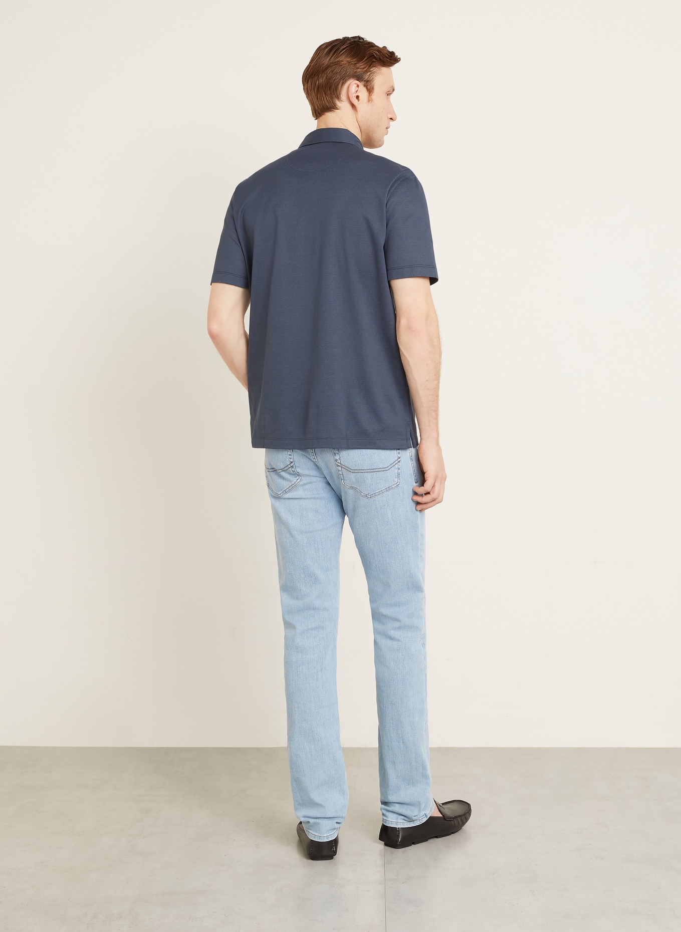 Brioni Piqué-Poloshirt: DUNKELBLAU