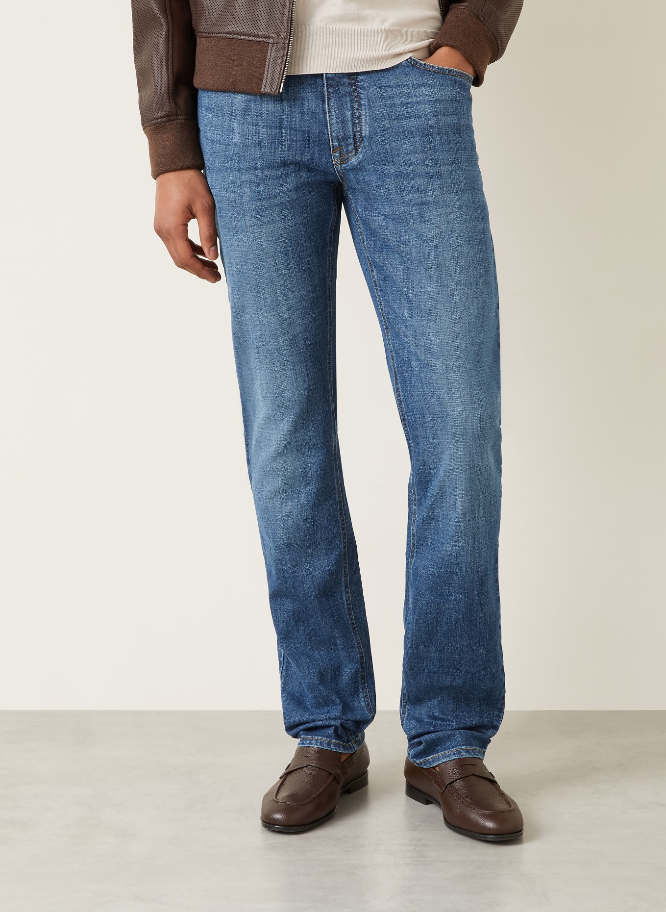 Brioni Jeans MERIBEL Regular Fit: 4500 PERWINKLE