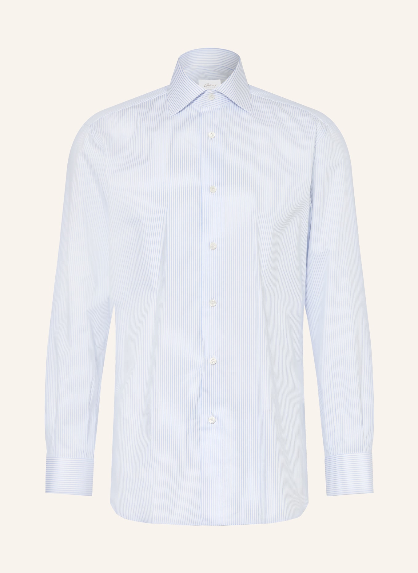 Brioni Hemd WILLIAM Regular Fit: WEISS / HELLBLAU
