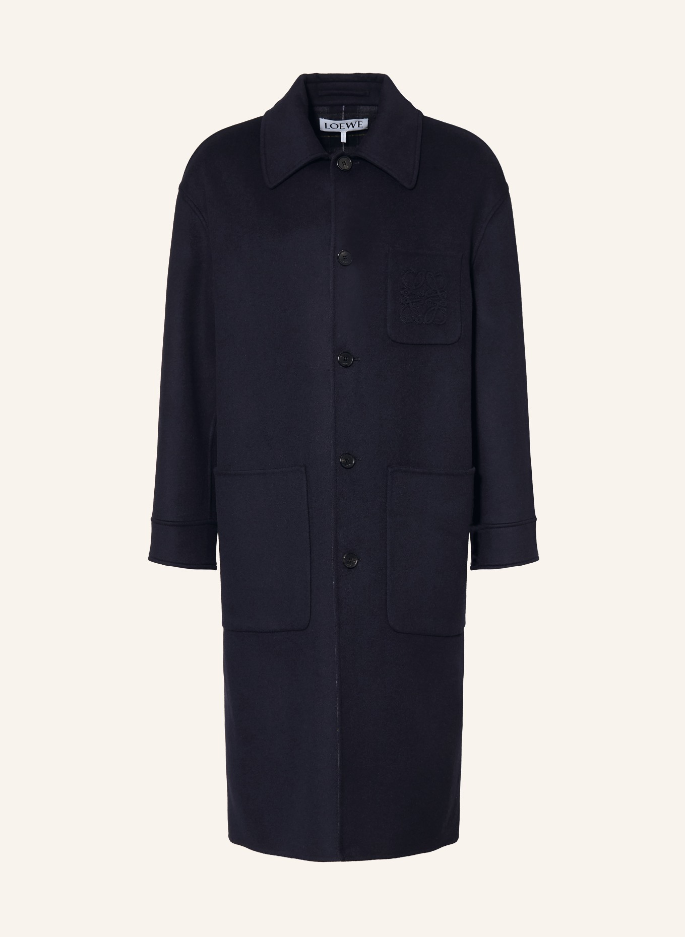 LOEWE Wollmantel: DUNKELBLAU
