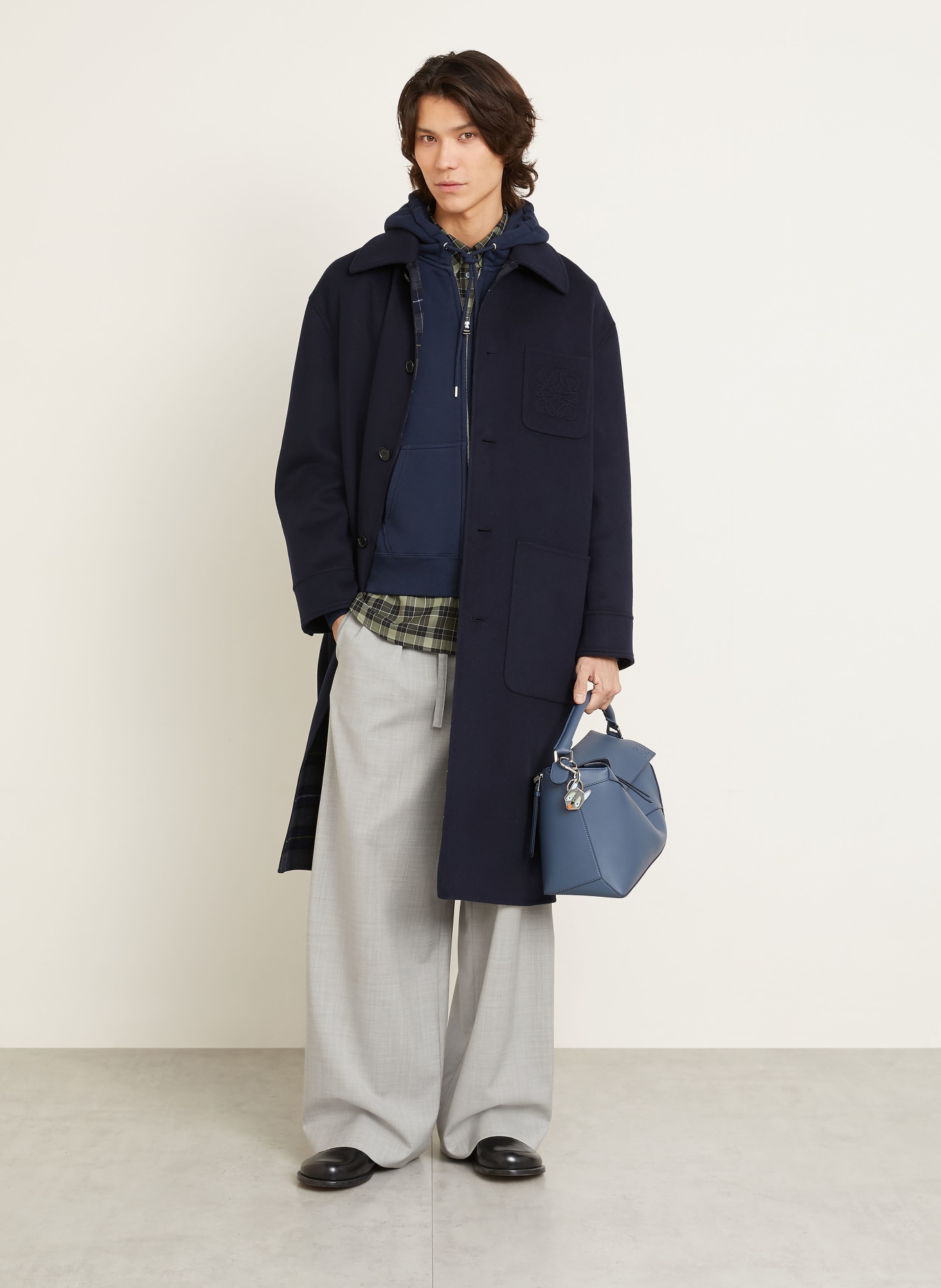 LOEWE Wollmantel: DUNKELBLAU