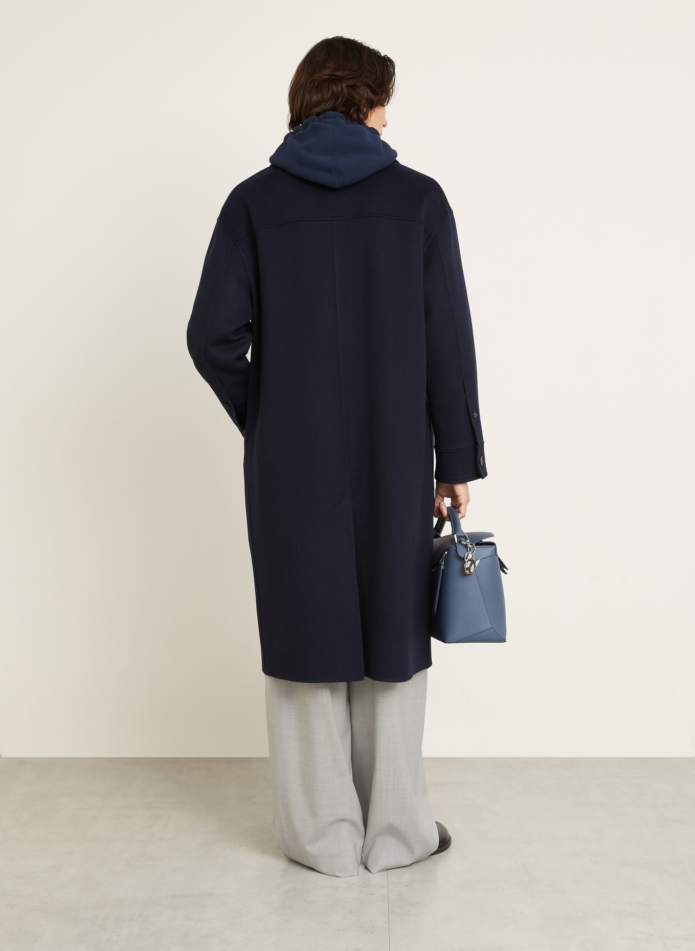 LOEWE Wollmantel: DUNKELBLAU