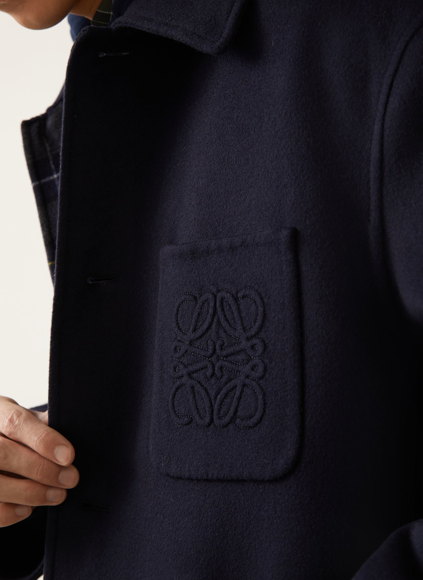 LOEWE Wollmantel: DUNKELBLAU