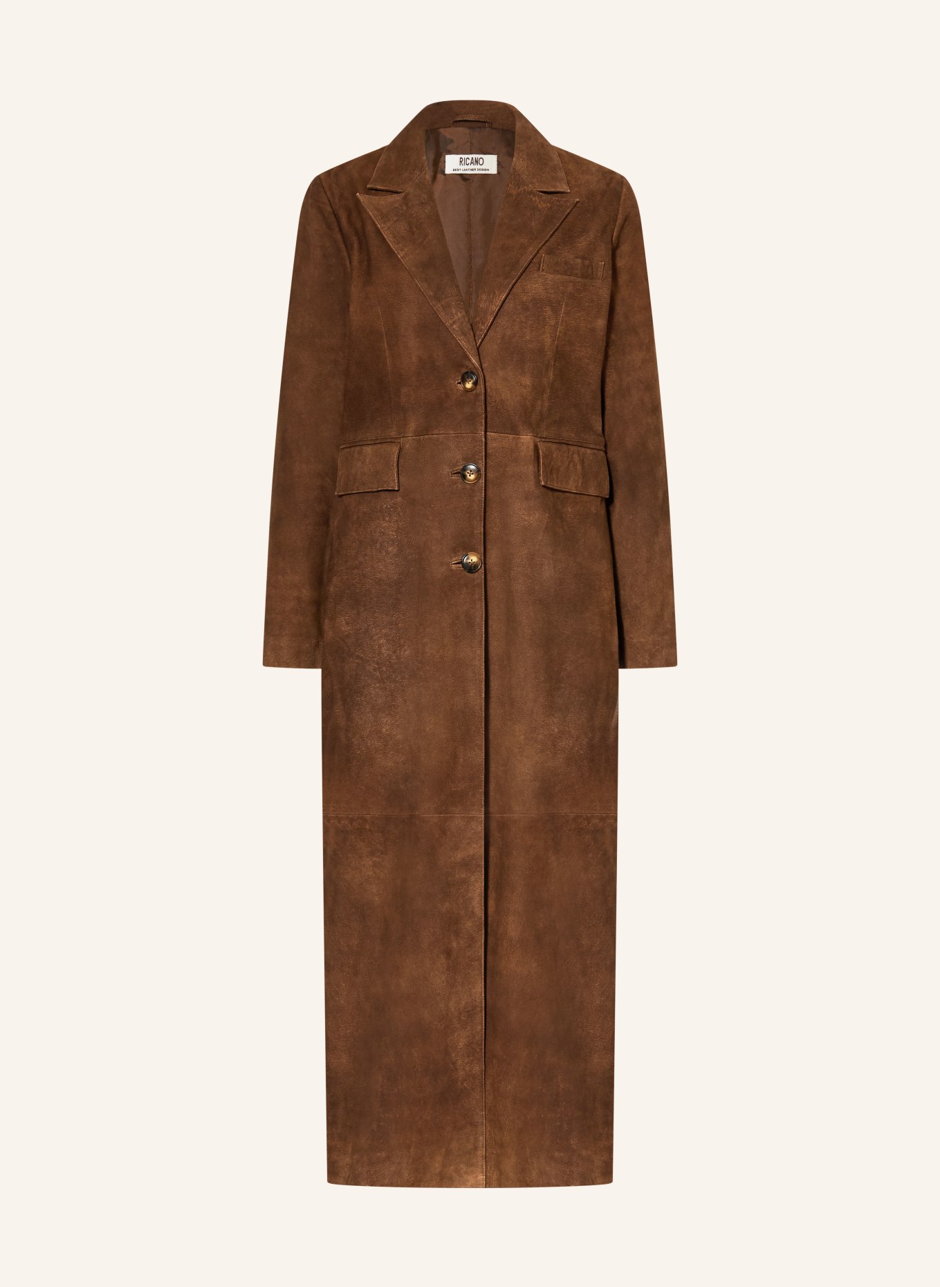 RICANO Ledermantel: BRAUN