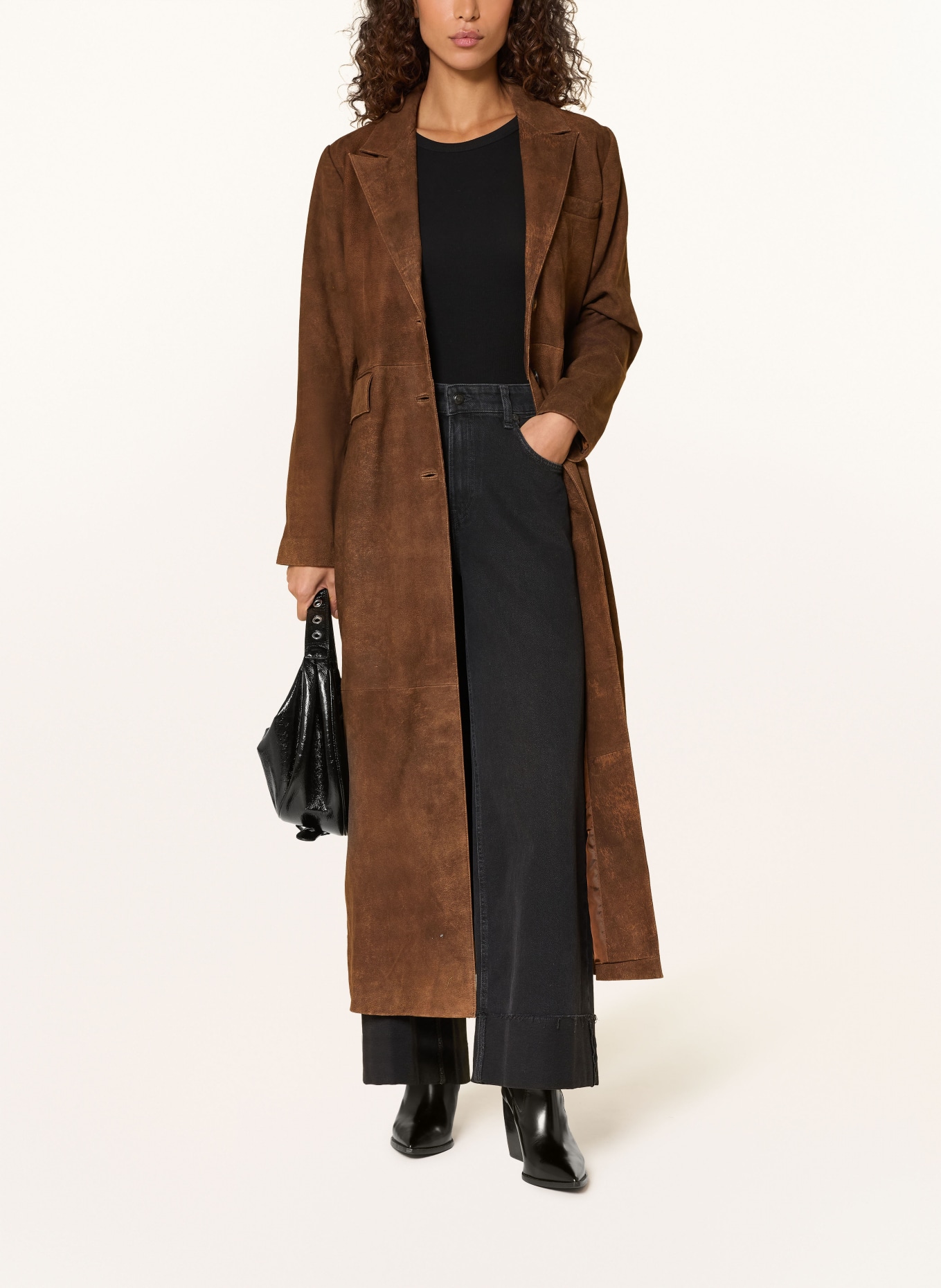 RICANO Ledermantel: BRAUN