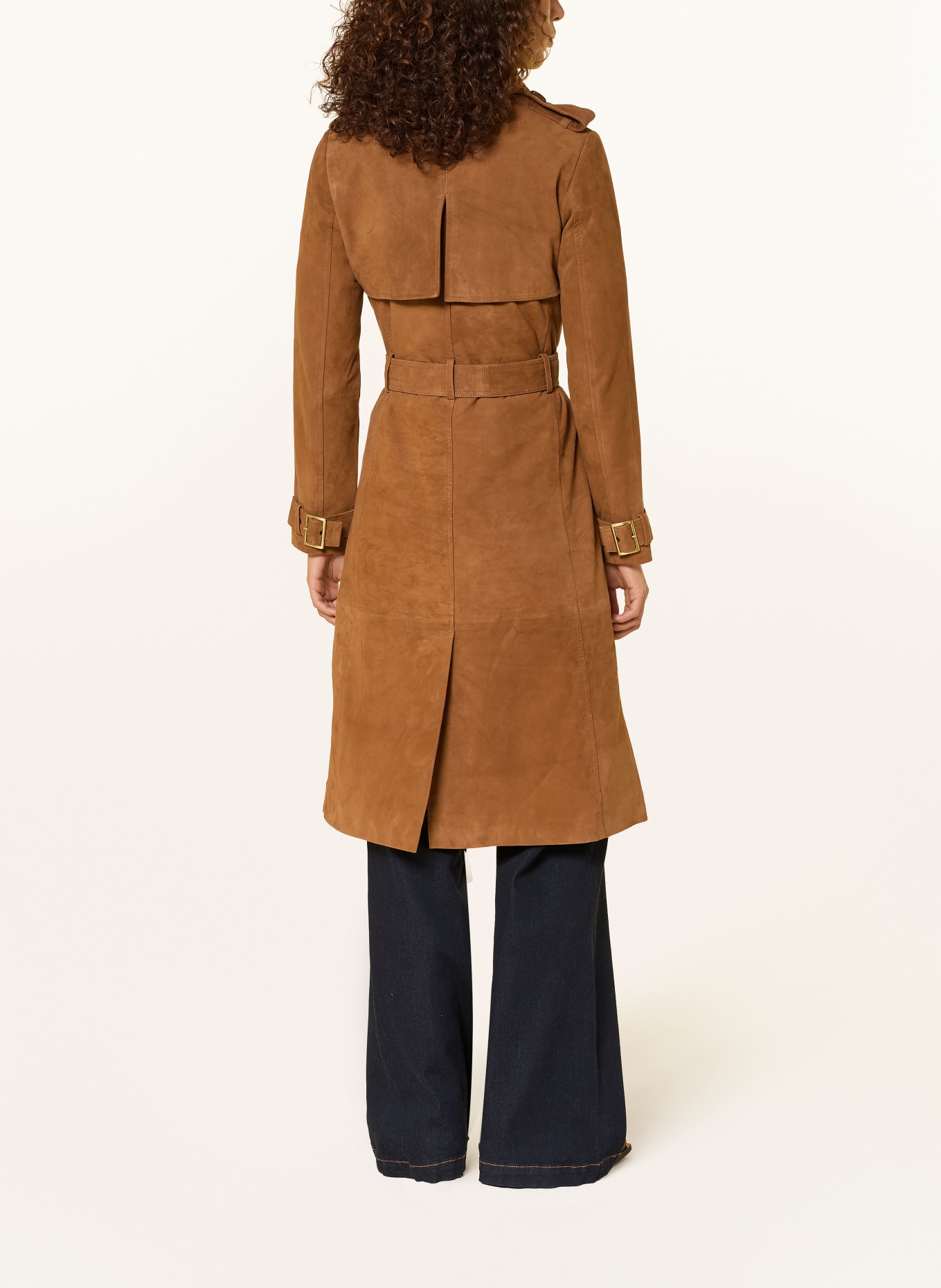 RICANO Trenchcoat aus Leder: COGNAC