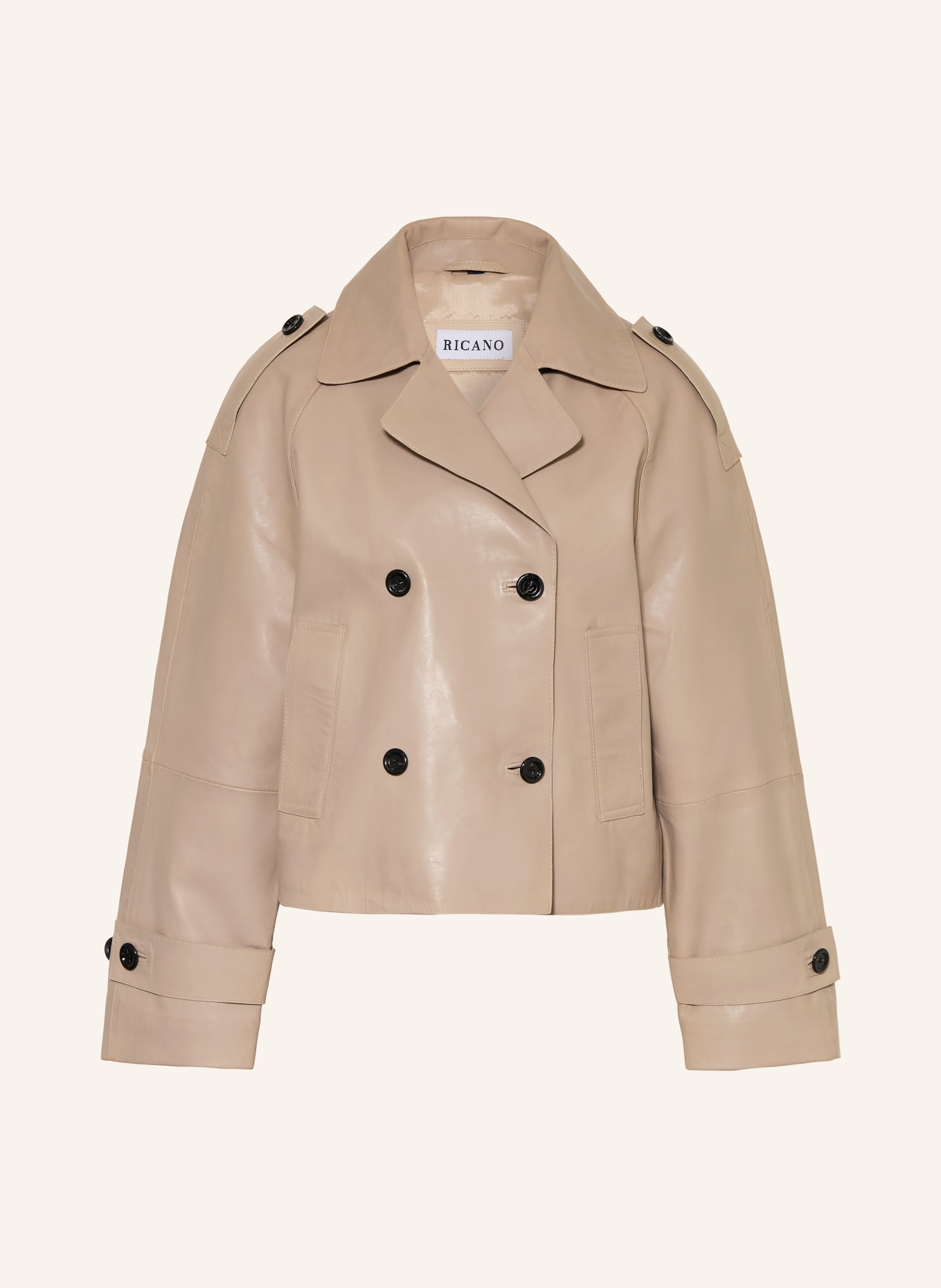 RICANO Skórzana kurtka trenczowa: BEŻOWY