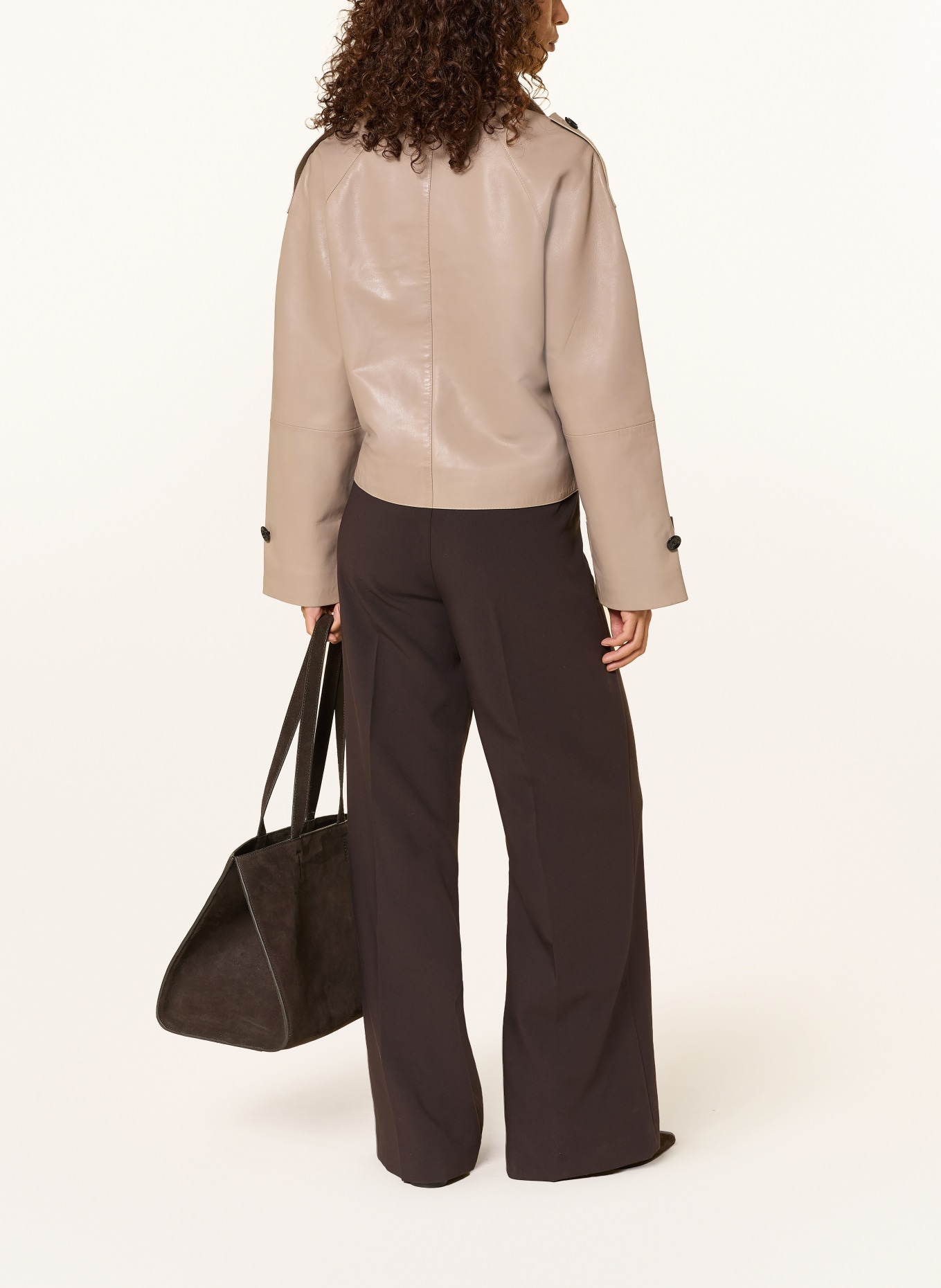 RICANO Skórzana kurtka trenczowa: BEŻOWY