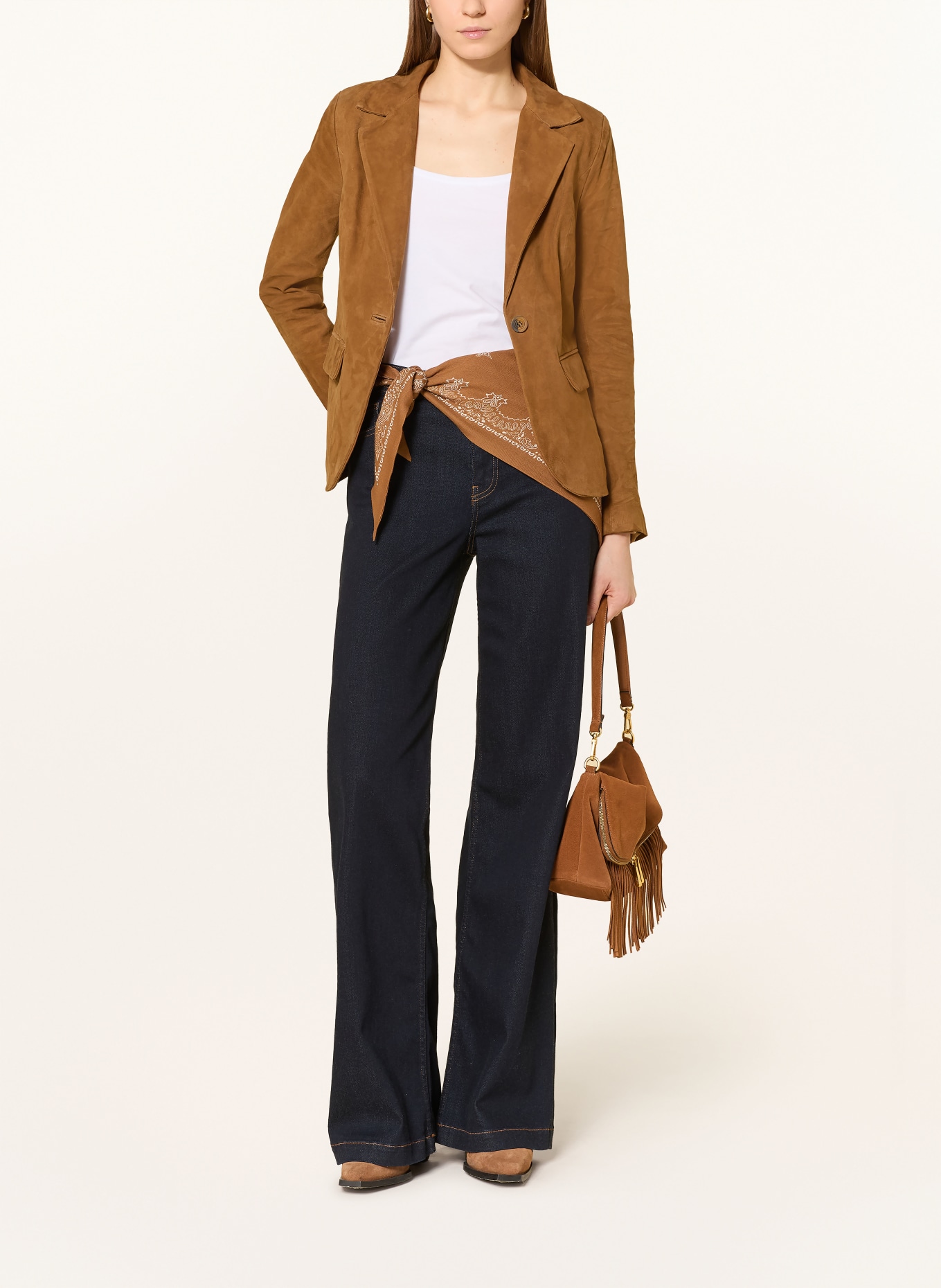 RICANO Lederblazer: COGNAC