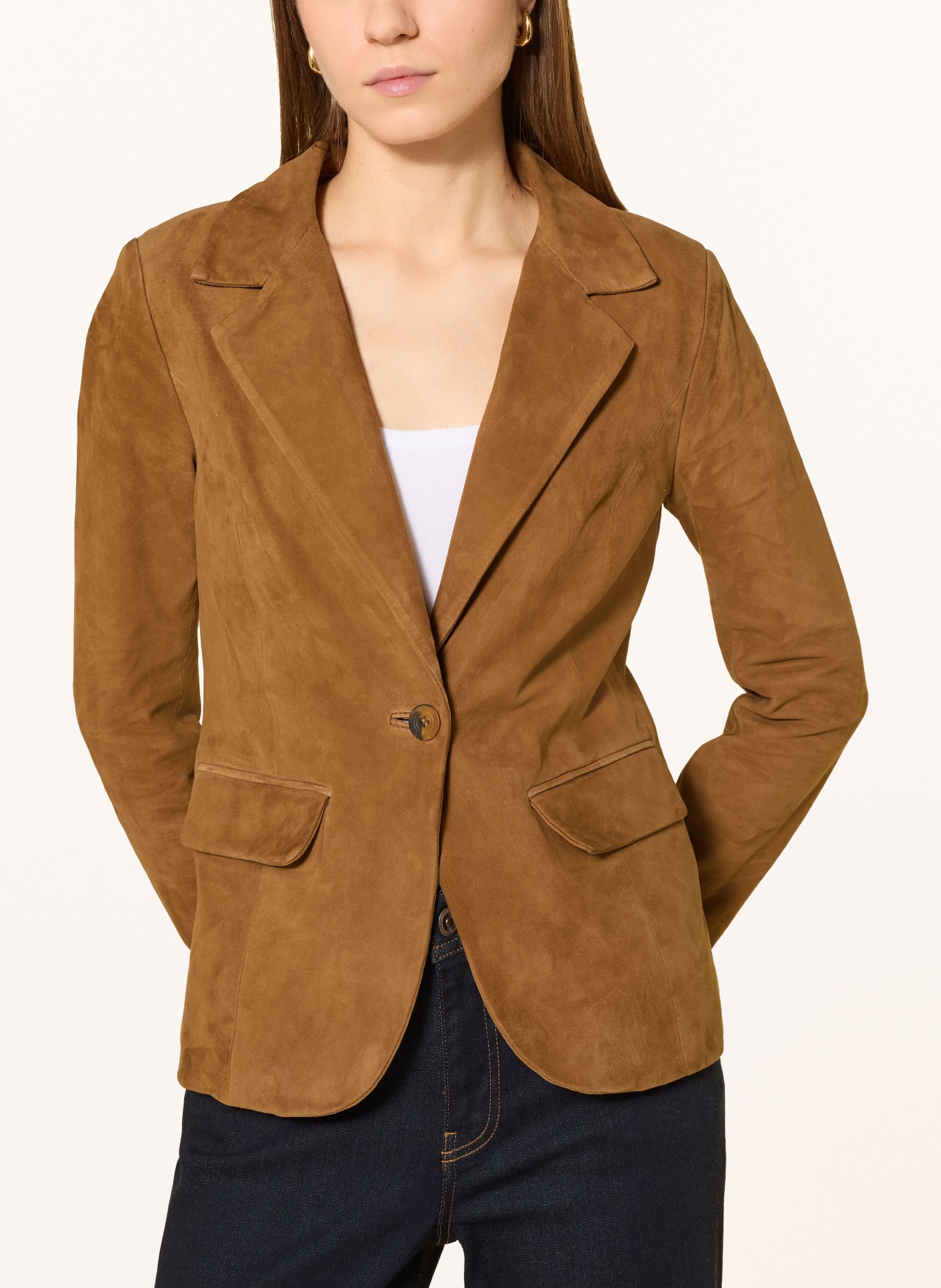 RICANO Lederblazer: COGNAC