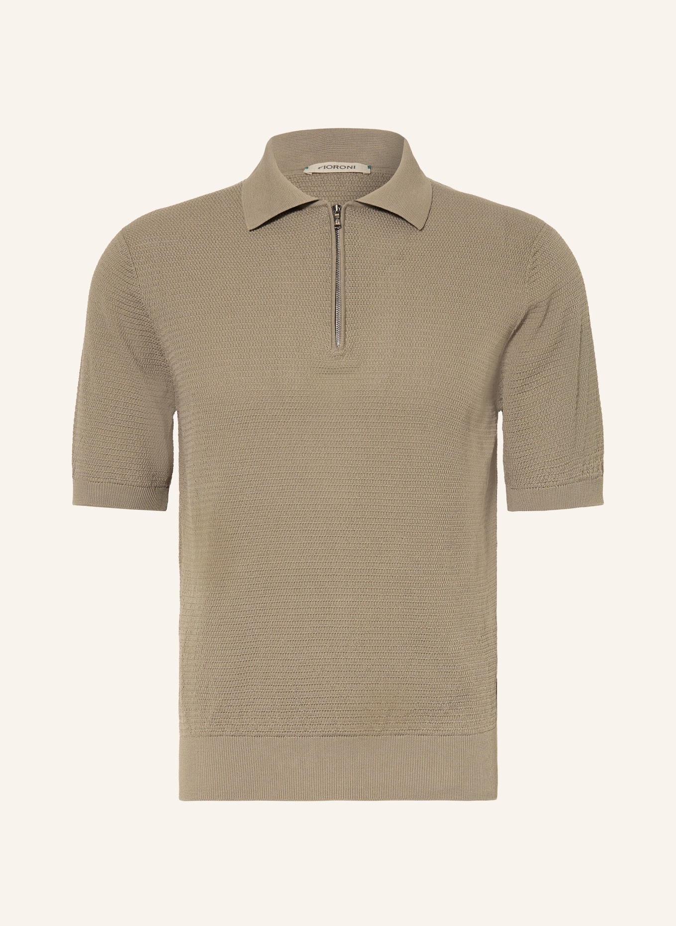 FIORONI Strick-Poloshirt: BEIGE