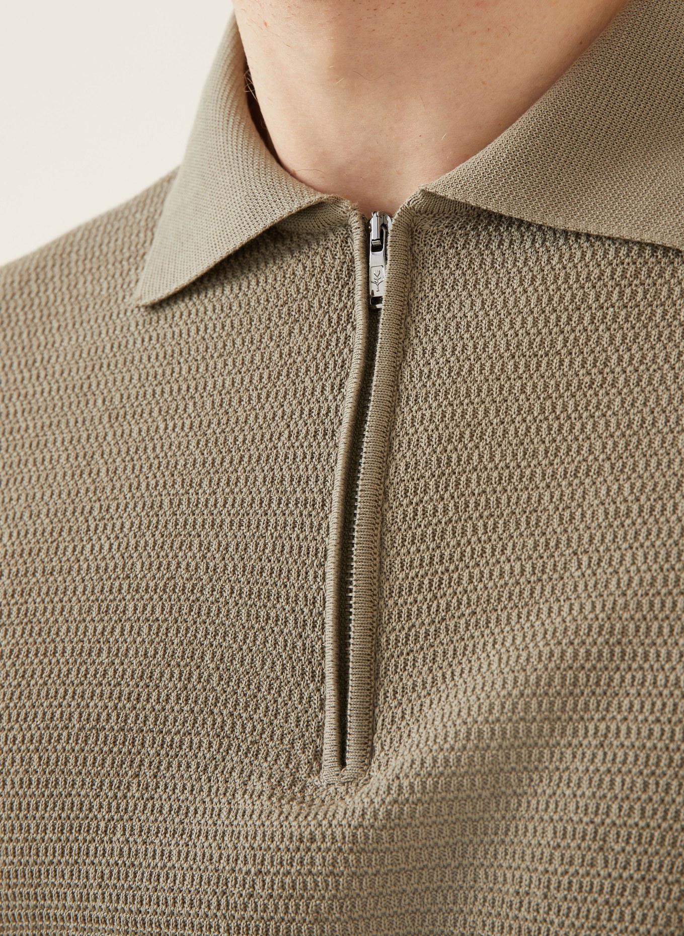 FIORONI Strick-Poloshirt: BEIGE