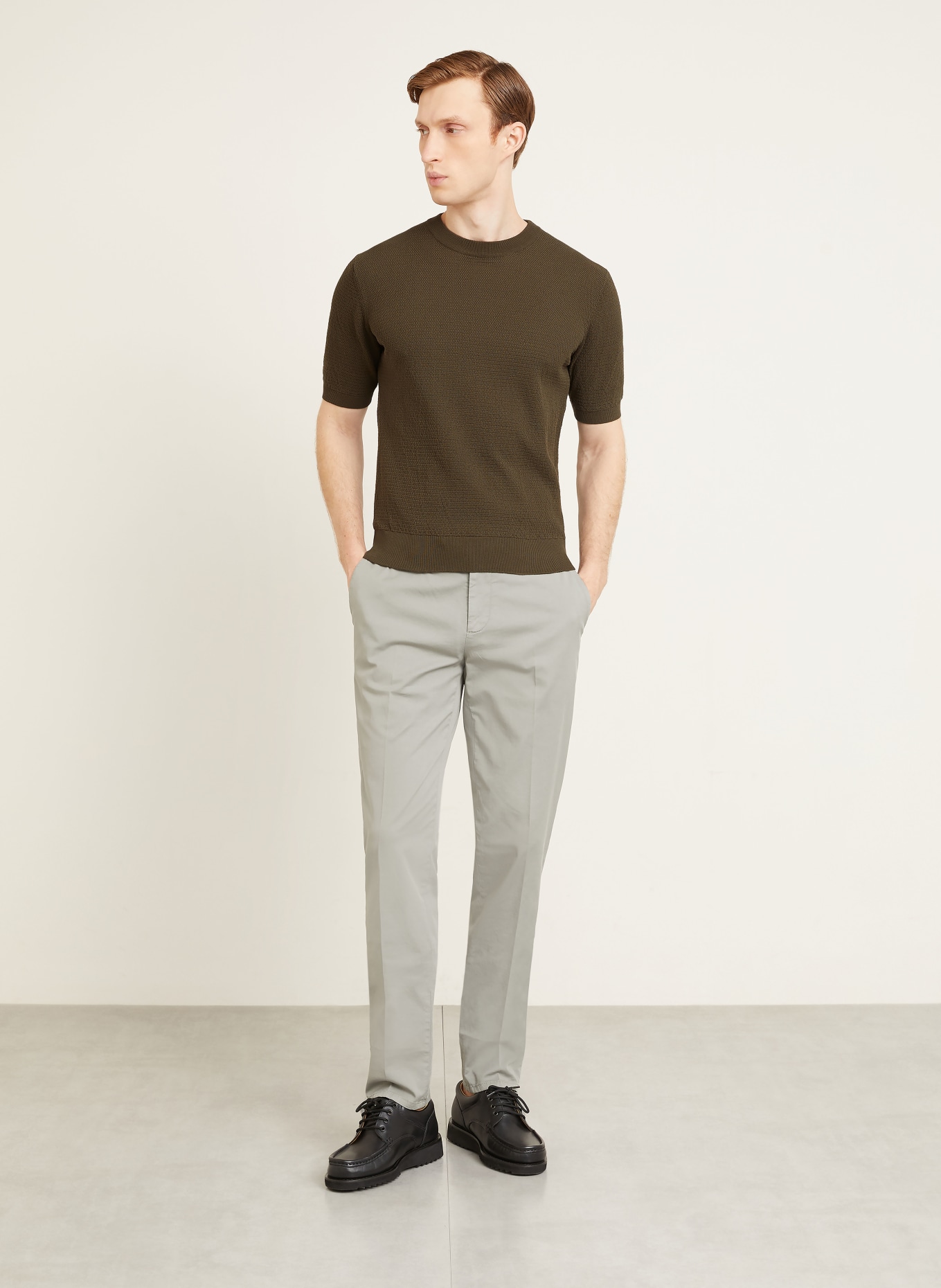 FIORONI Strickshirt: OLIV