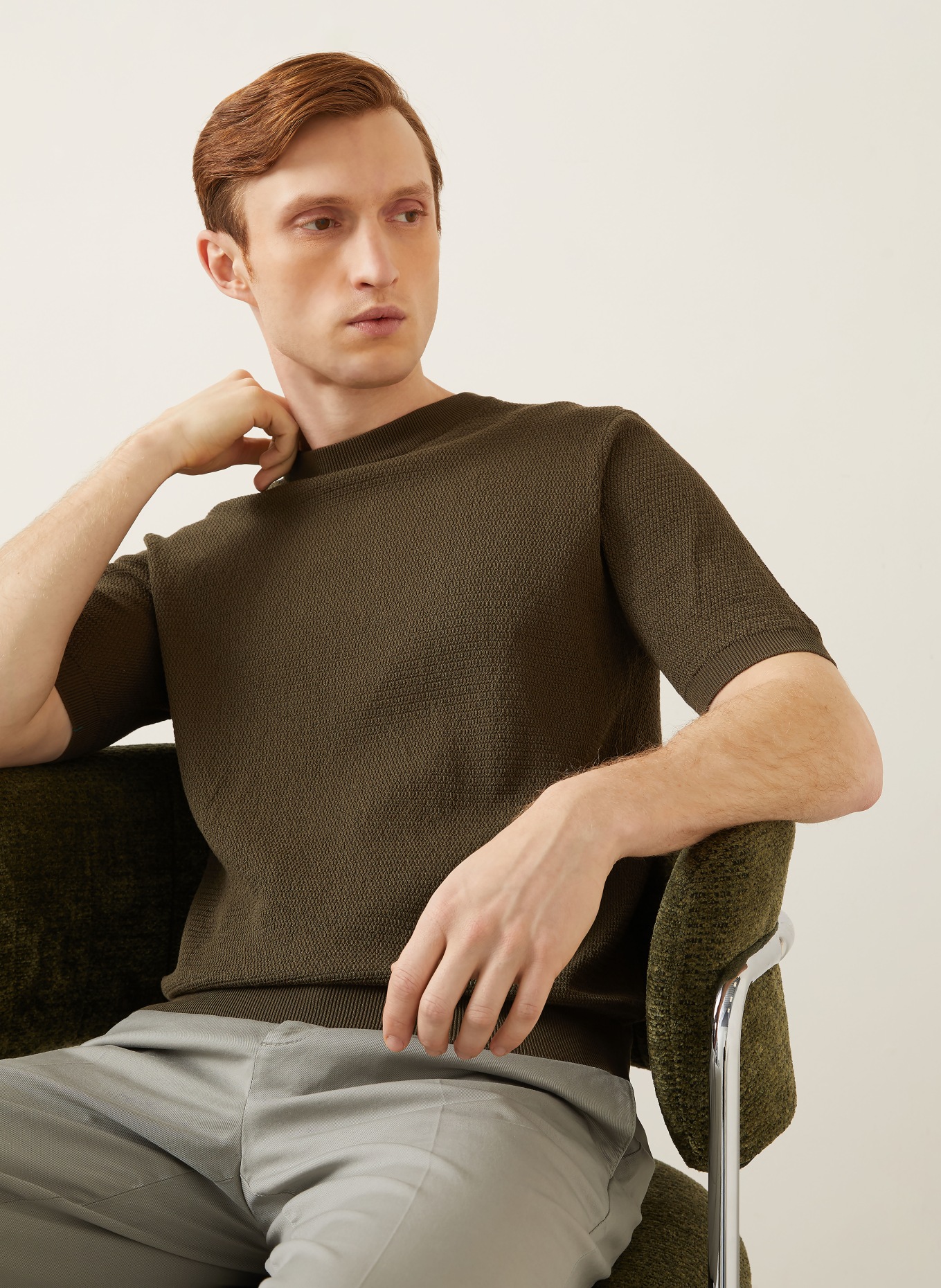 FIORONI Strickshirt: OLIV