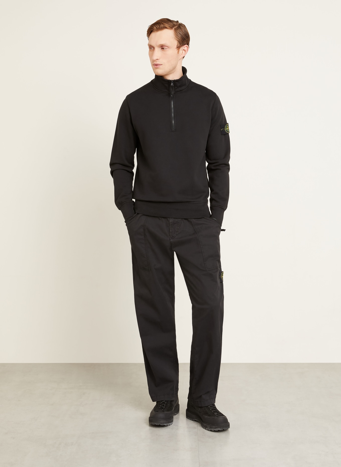 STONE ISLAND Sweat-Troyer: SCHWARZ