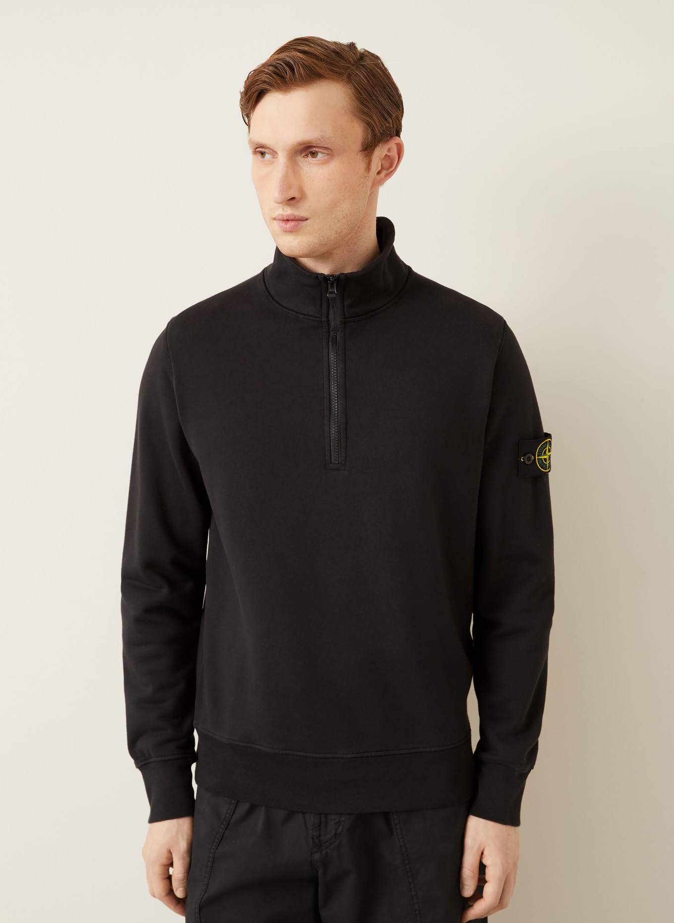 STONE ISLAND Sweat-Troyer: SCHWARZ
