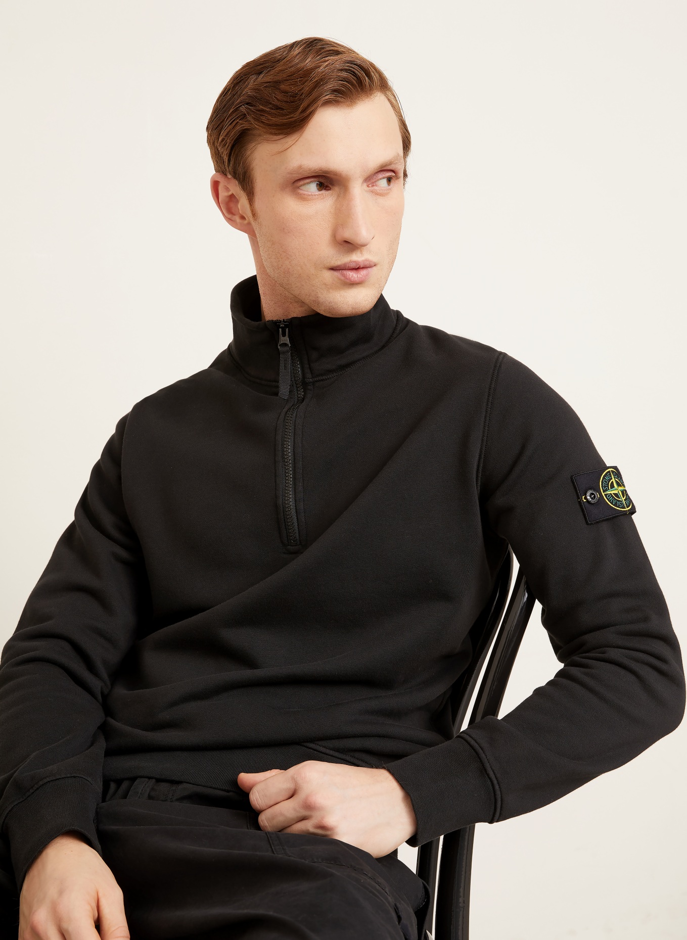 STONE ISLAND Sweat-Troyer: SCHWARZ