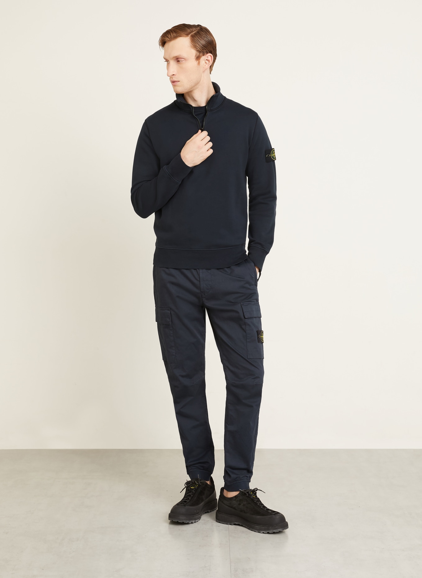 STONE ISLAND sweatshirt: DARK BLUE