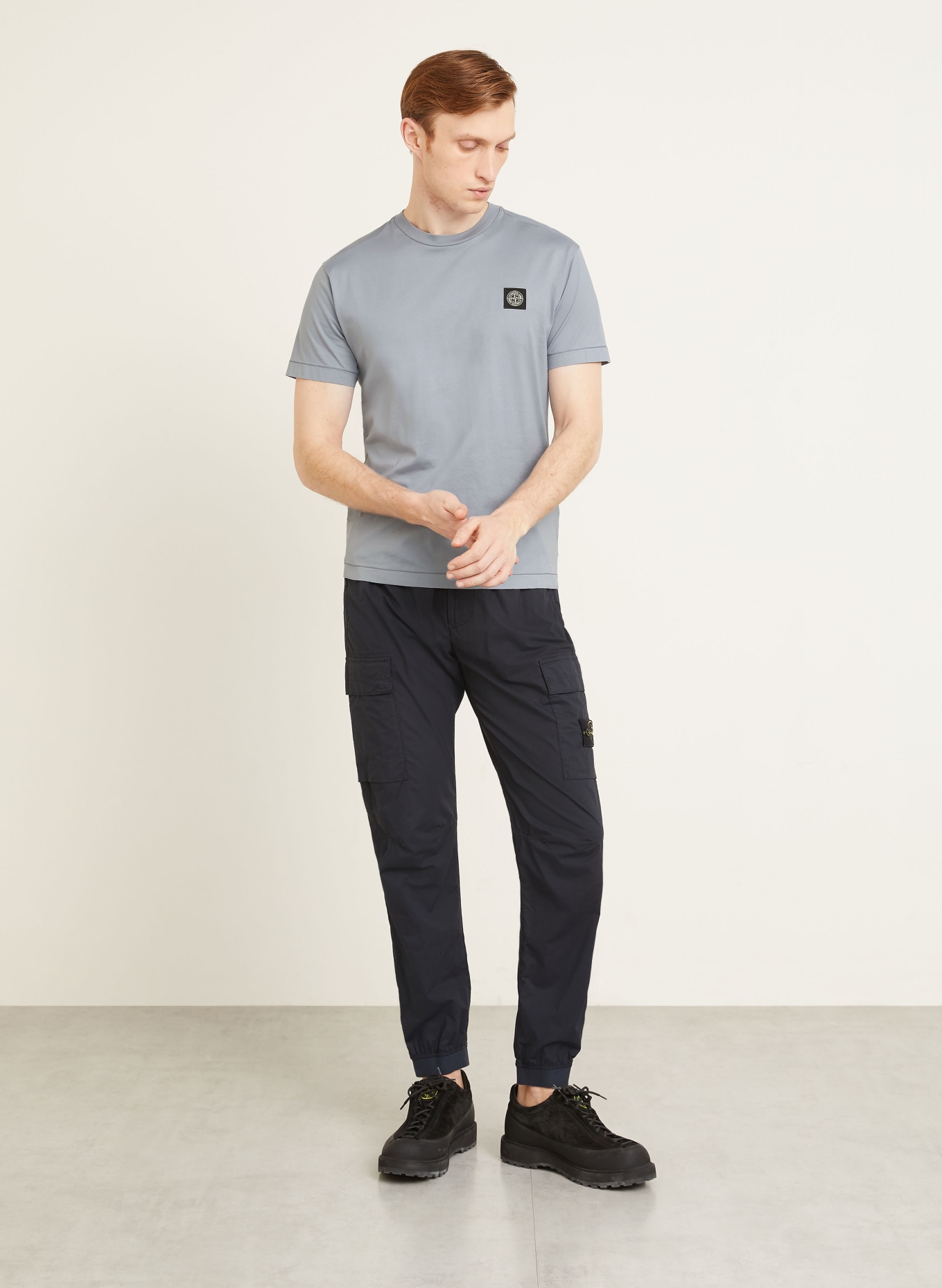 STONE ISLAND koszulka: SZARONIEBIESKI