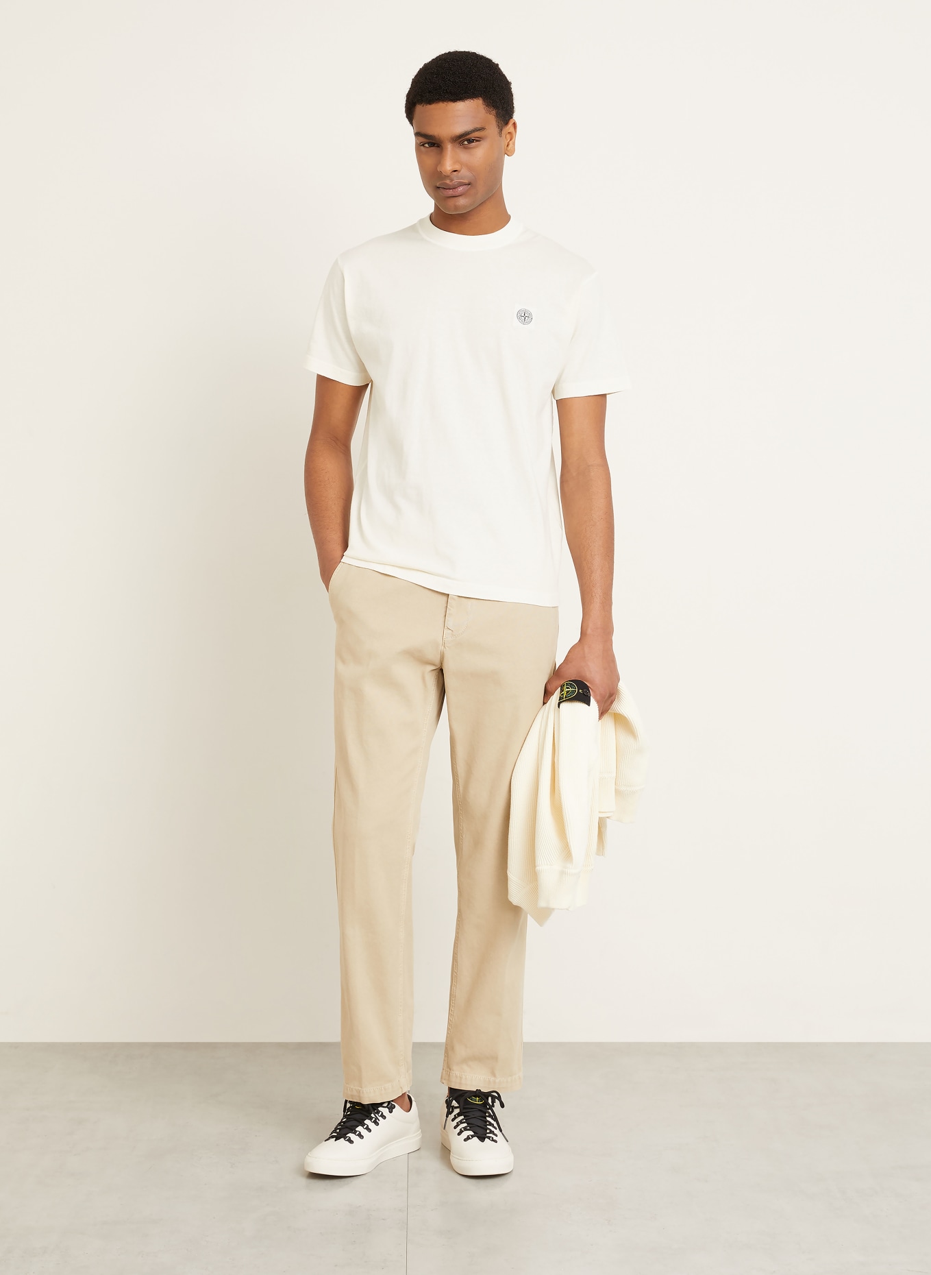 STONE ISLAND T-shirt: ECRU