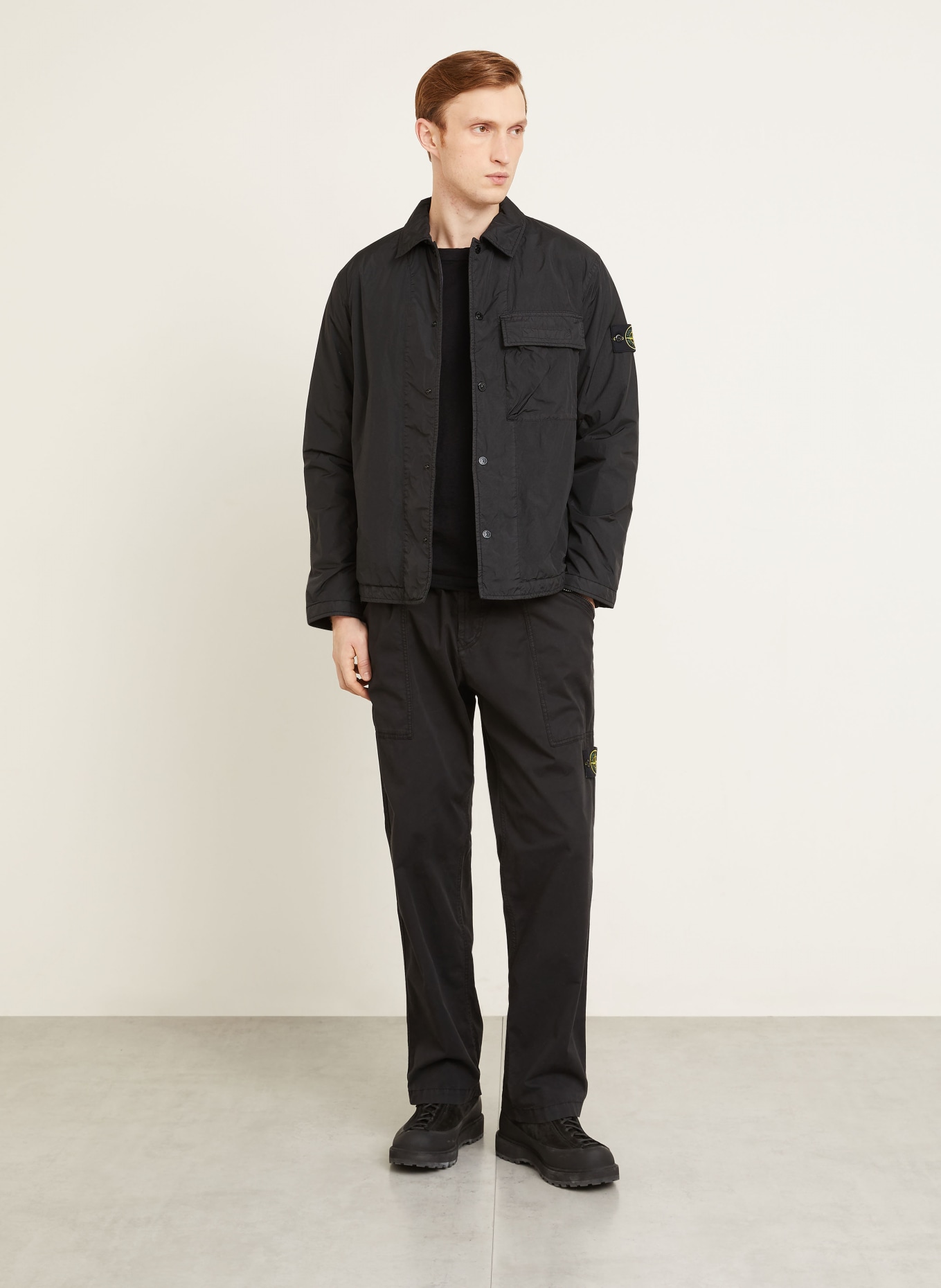 STONE ISLAND Overjacket: SCHWARZ