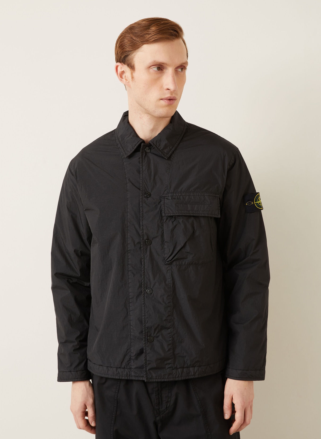 STONE ISLAND Overjacket: SCHWARZ