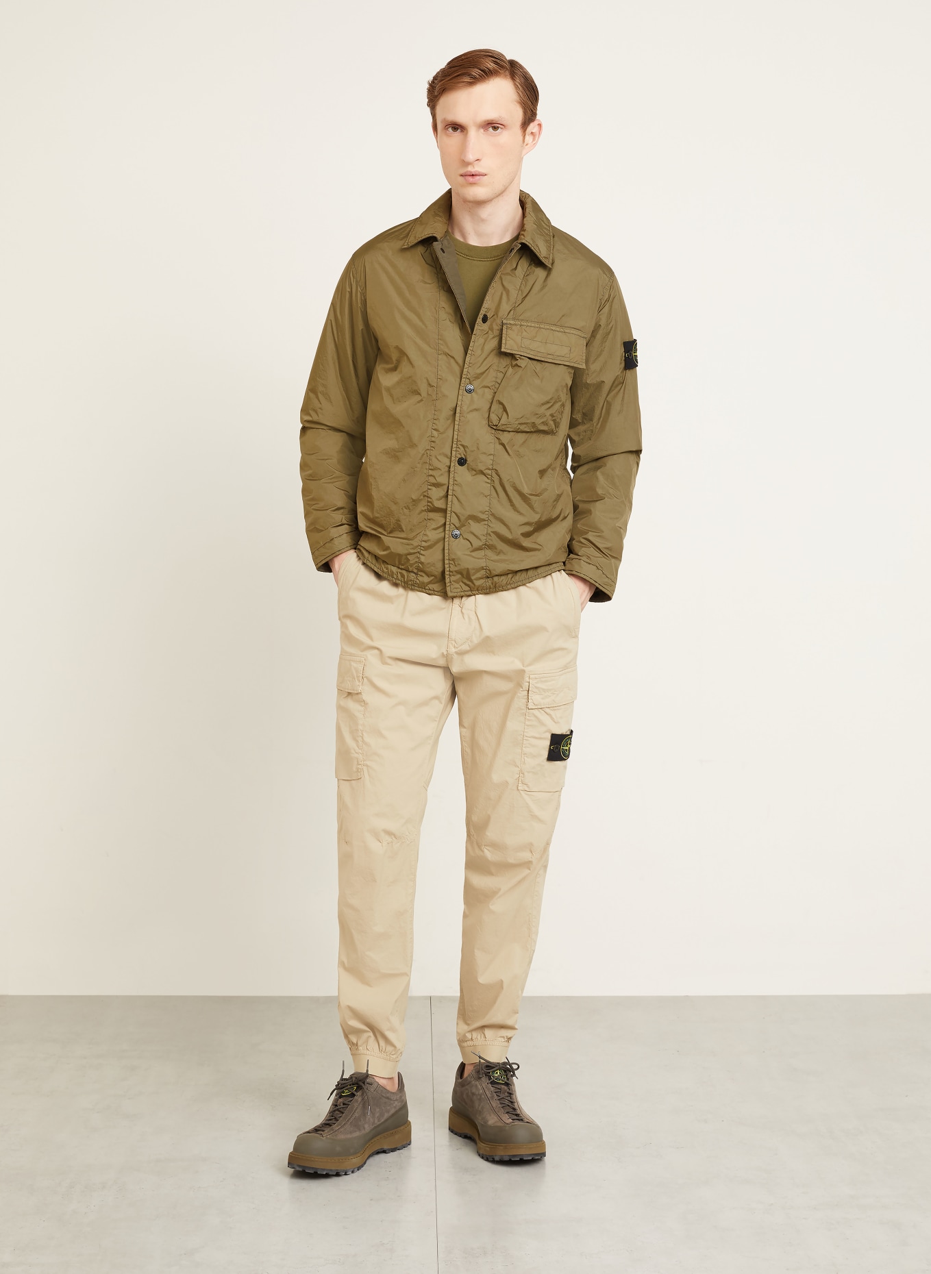 STONE ISLAND Overjacket: KHAKI
