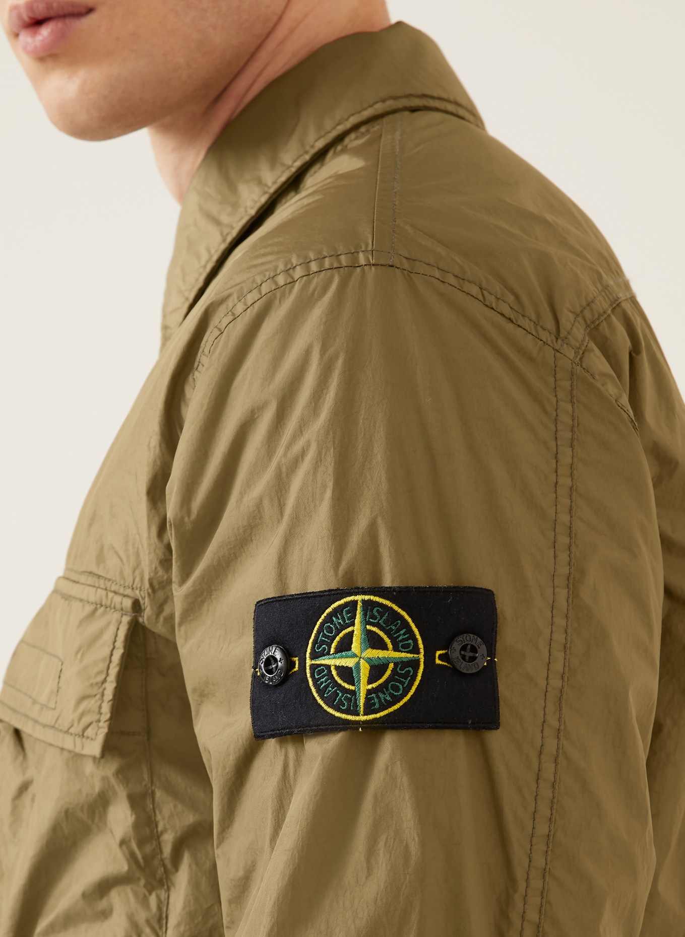 STONE ISLAND Overjacket: KHAKI