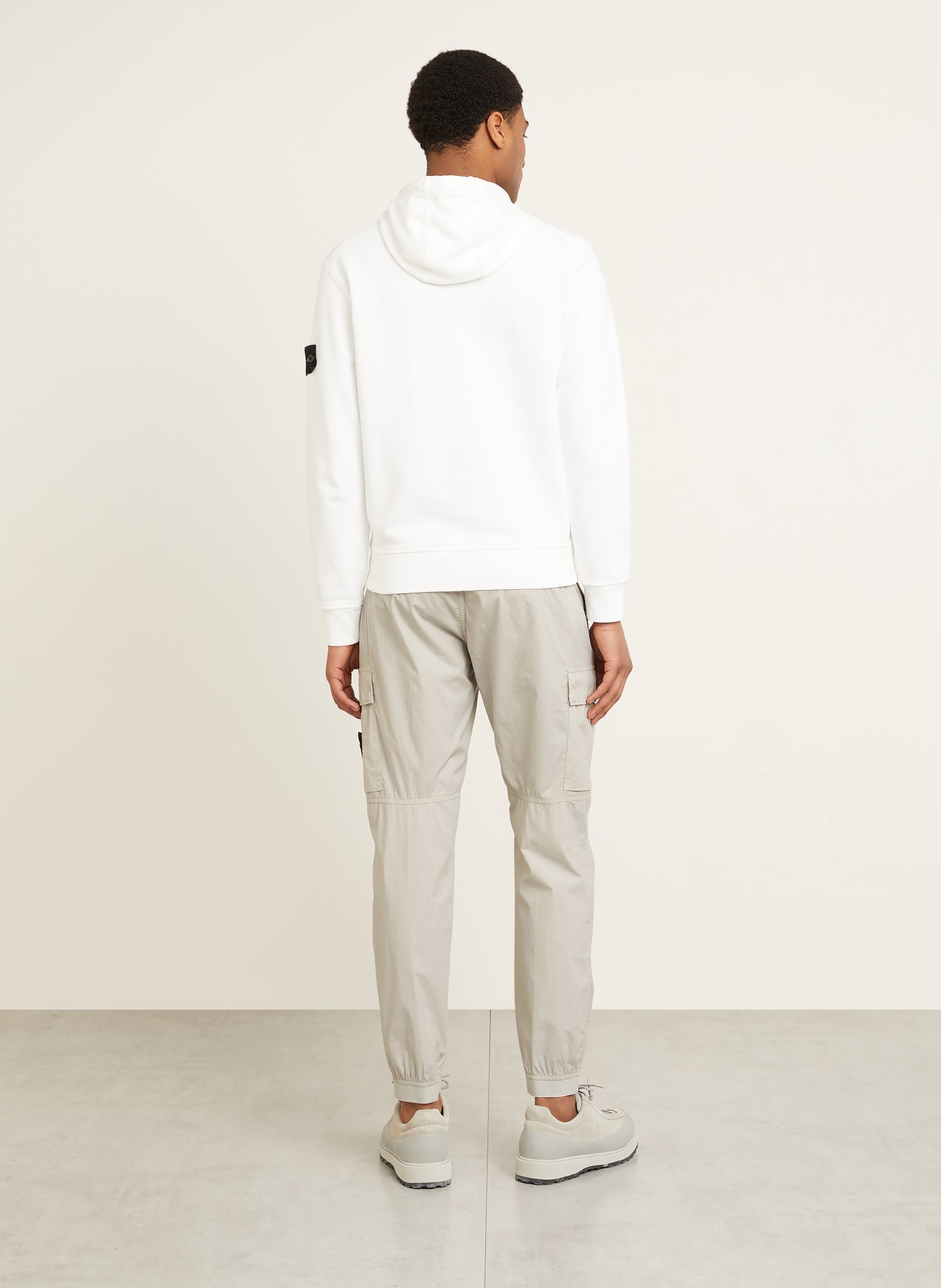 STONE ISLAND Regular fit cargo pants: LIGHT GRAY