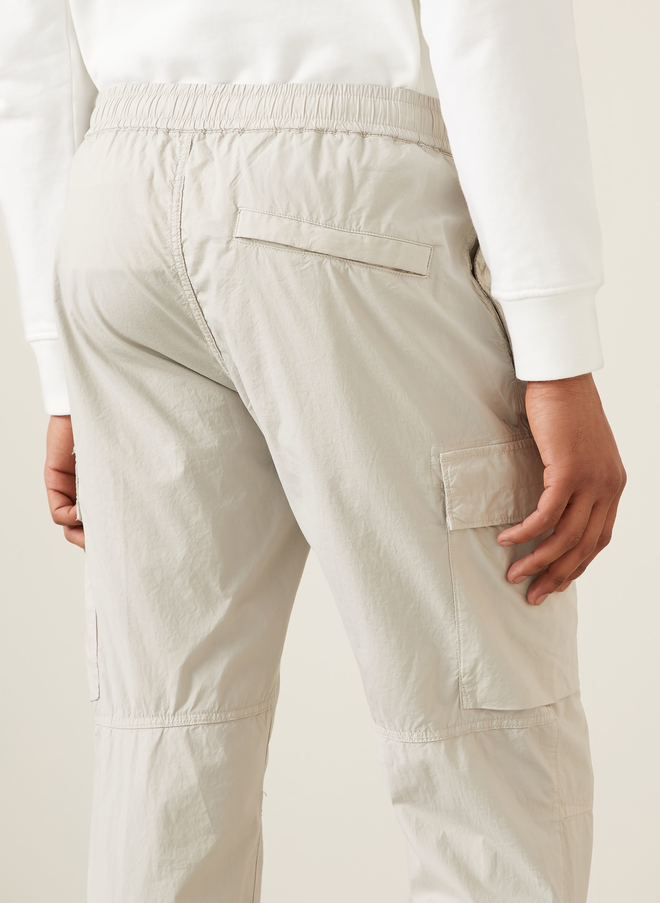 STONE ISLAND Regular fit cargo pants: LIGHT GRAY