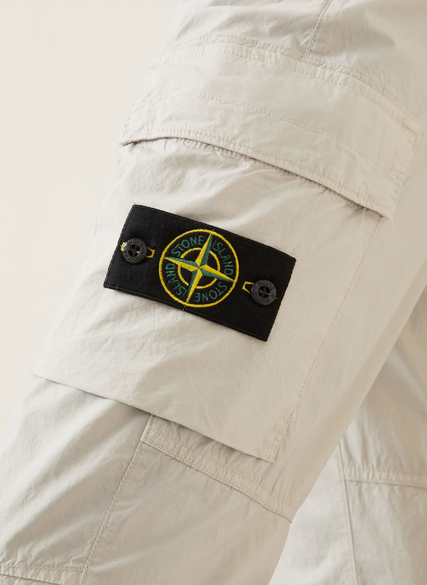 STONE ISLAND Regular fit cargo pants: LIGHT GRAY