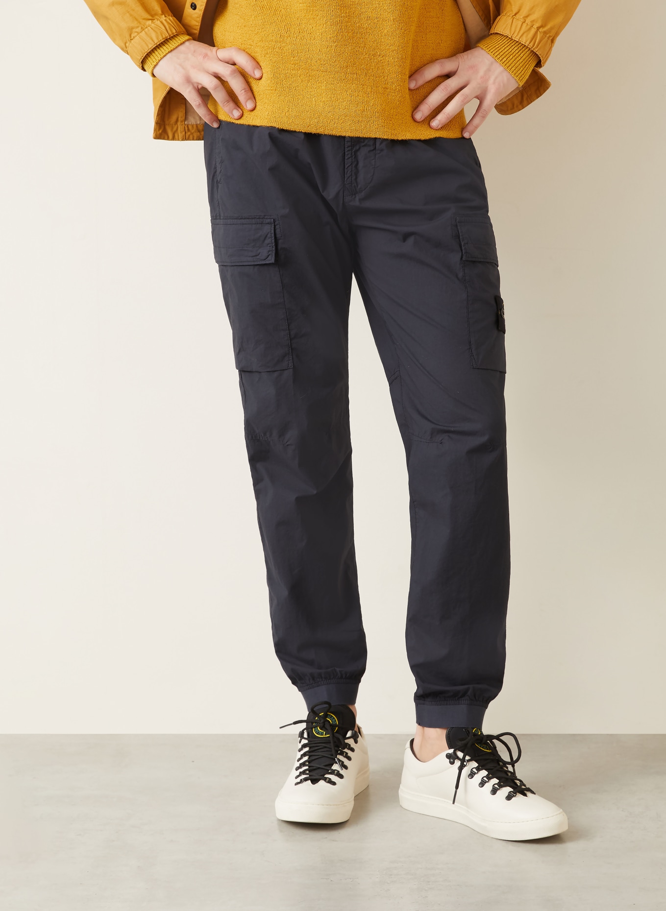 STONE ISLAND Cargohose Regular Fit: DUNKELBLAU