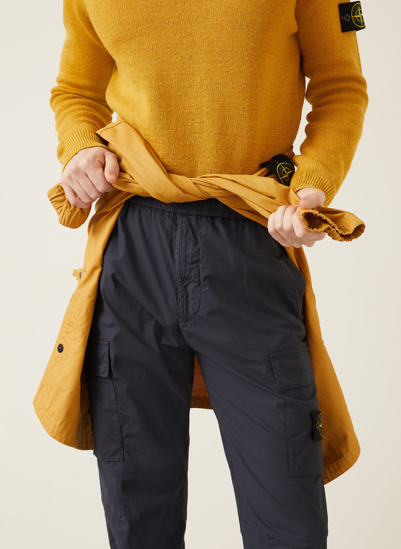 STONE ISLAND Cargohose Regular Fit: DUNKELBLAU
