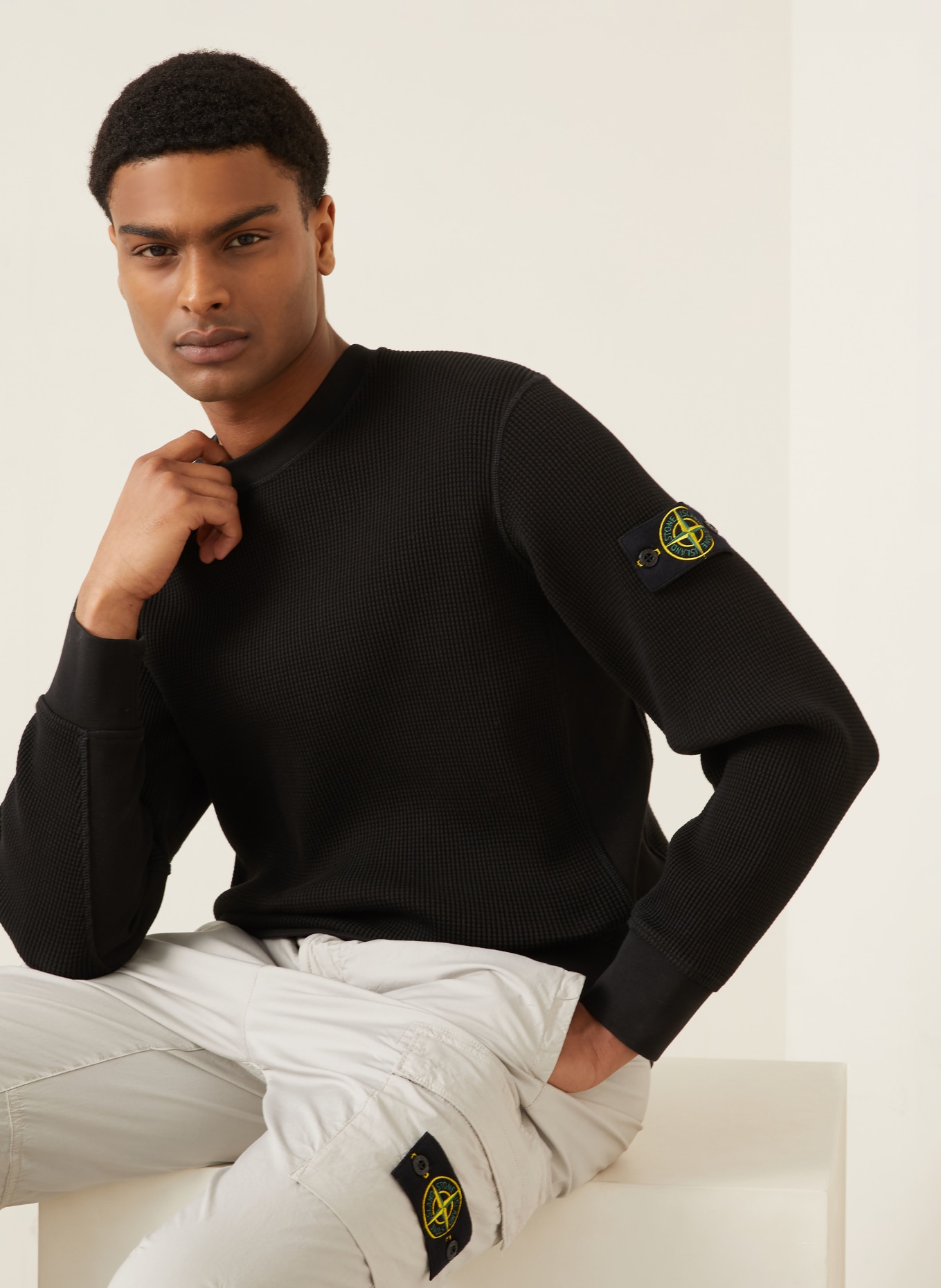 STONE ISLAND svetr: ČERNÁ